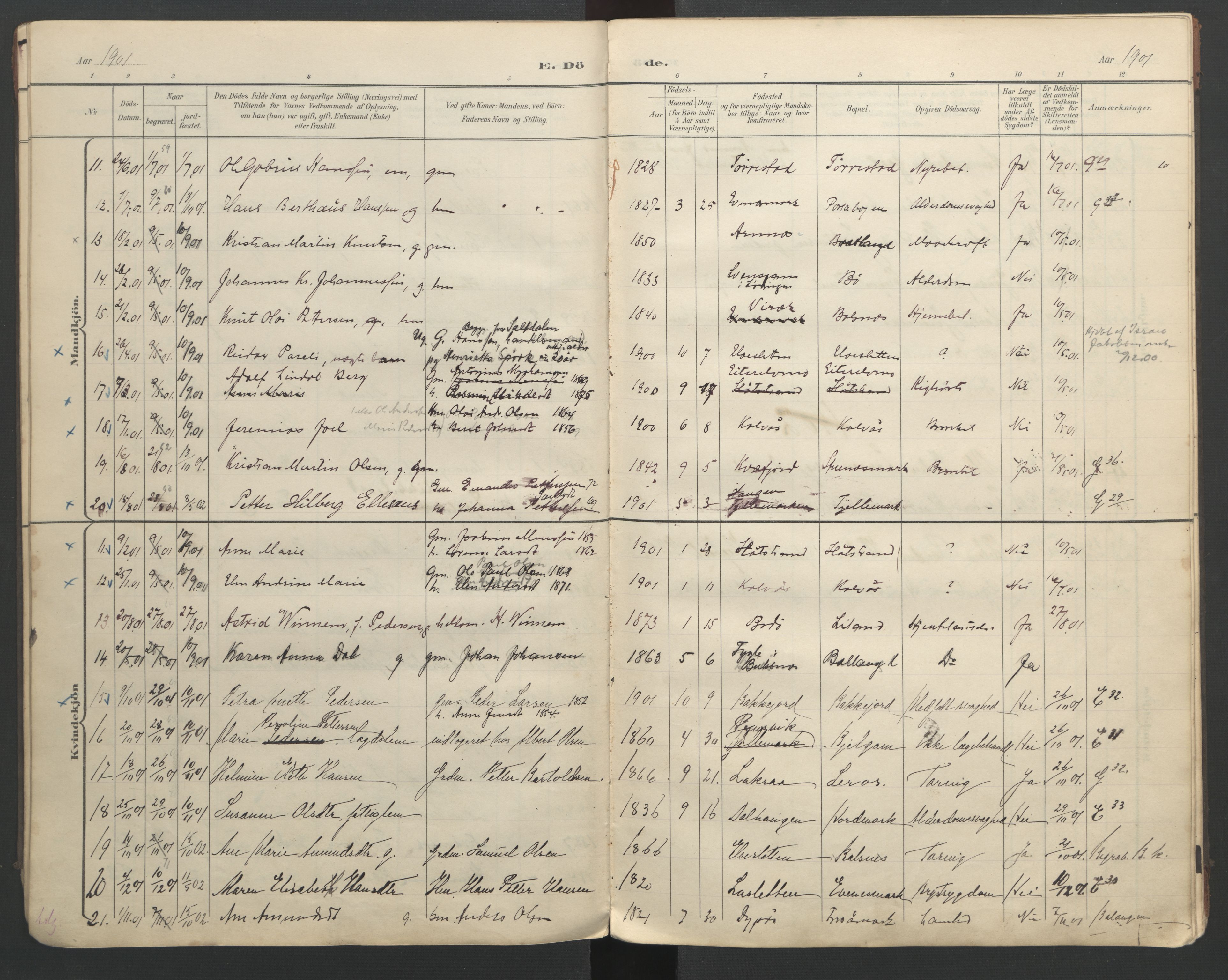 Ministerialprotokoller, klokkerbøker og fødselsregistre - Nordland, AV/SAT-A-1459/863/L0917: Klokkerbok nr. 863C07, 1898-1907