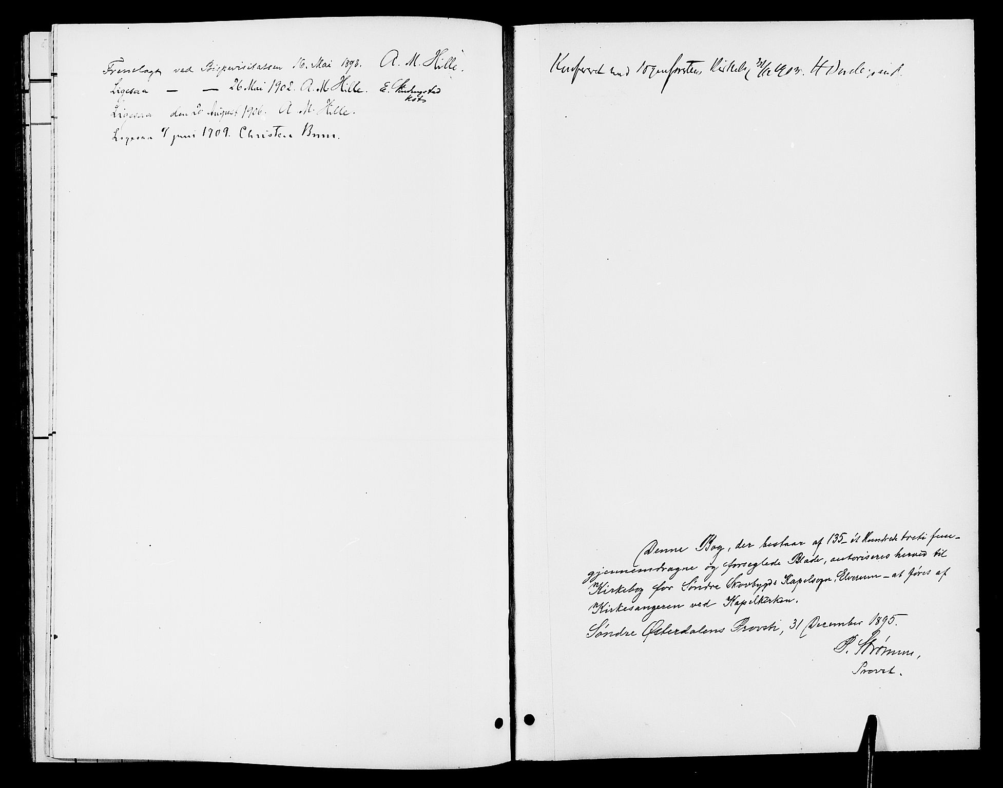 Elverum prestekontor, AV/SAH-PREST-044/H/Ha/Hab/L0006: Klokkerbok nr. 6, 1896-1907
