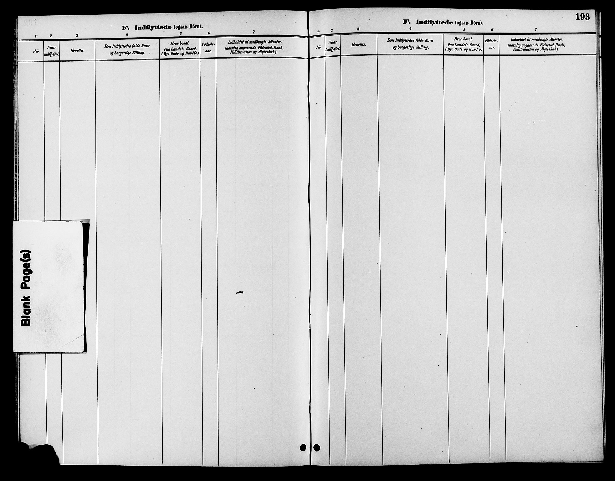 Åmli sokneprestkontor, AV/SAK-1111-0050/F/Fb/Fbc/L0004: Klokkerbok nr. B 4, 1889-1902, s. 193