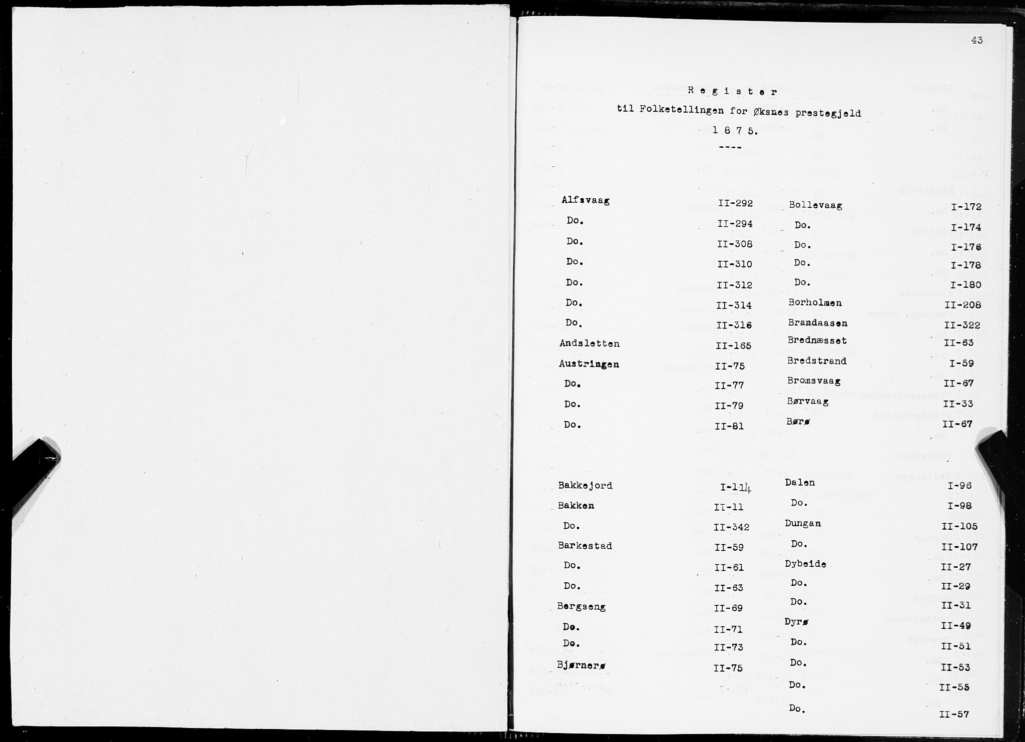 SAT, Folketelling 1875 for 1868P Øksnes prestegjeld, 1875, s. 43