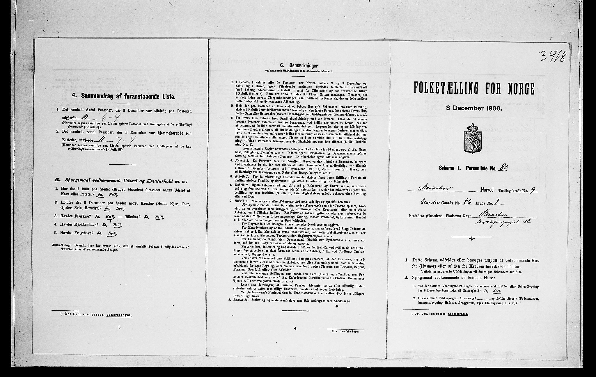 RA, Folketelling 1900 for 0613 Norderhov herred, 1900, s. 2126