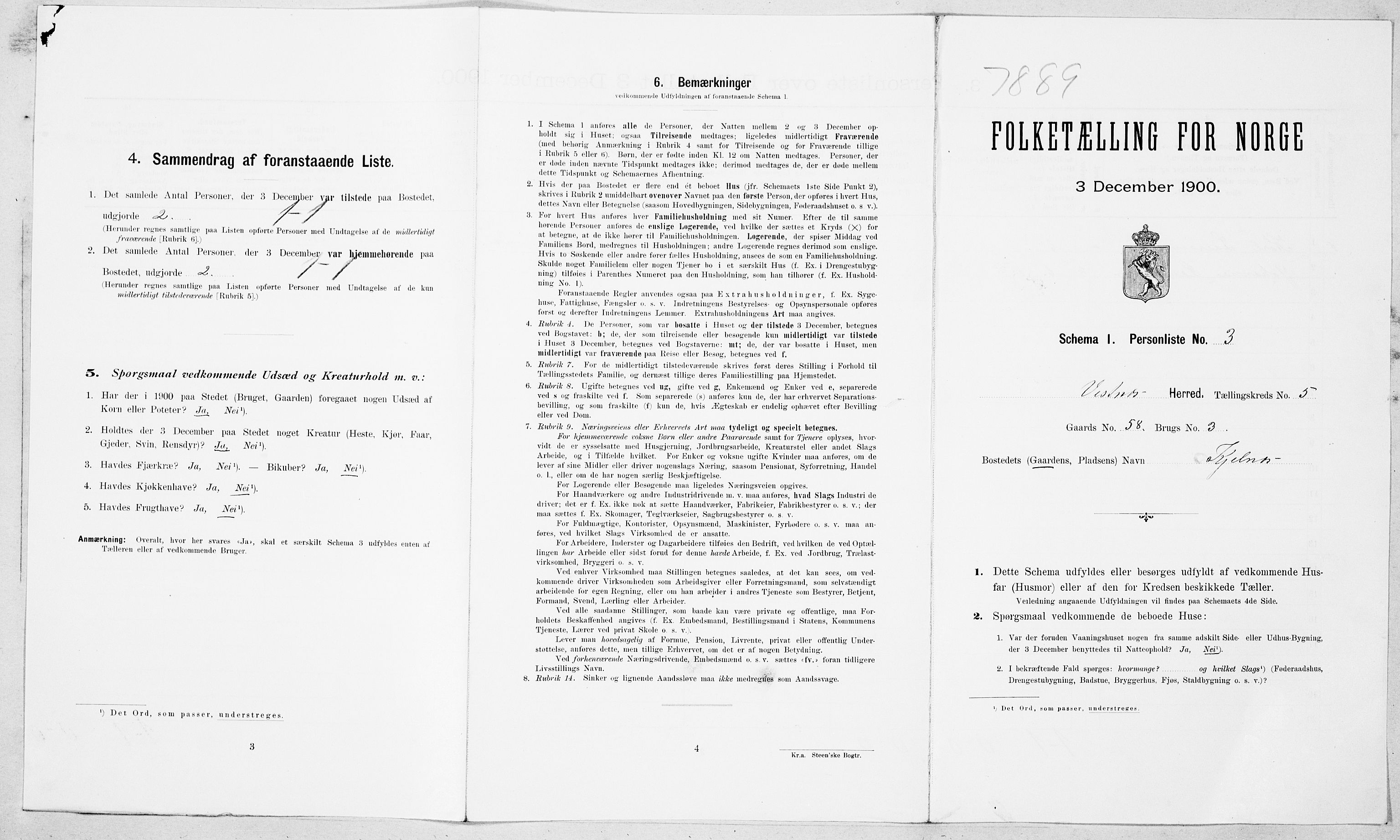 SAT, Folketelling 1900 for 1535 Vestnes herred, 1900, s. 511
