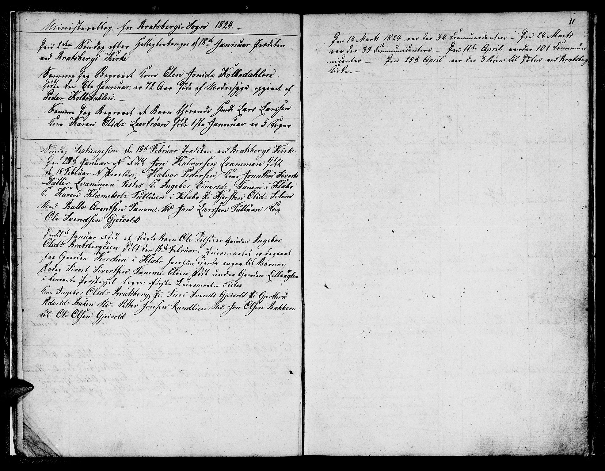 Ministerialprotokoller, klokkerbøker og fødselsregistre - Sør-Trøndelag, SAT/A-1456/608/L0337: Klokkerbok nr. 608C03, 1821-1831, s. 11