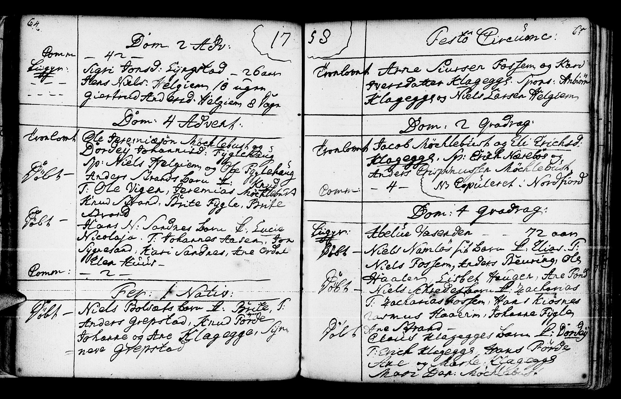 Jølster sokneprestembete, AV/SAB-A-80701/H/Haa/Haaa/L0004: Ministerialbok nr. A 4, 1749-1789, s. 64-65