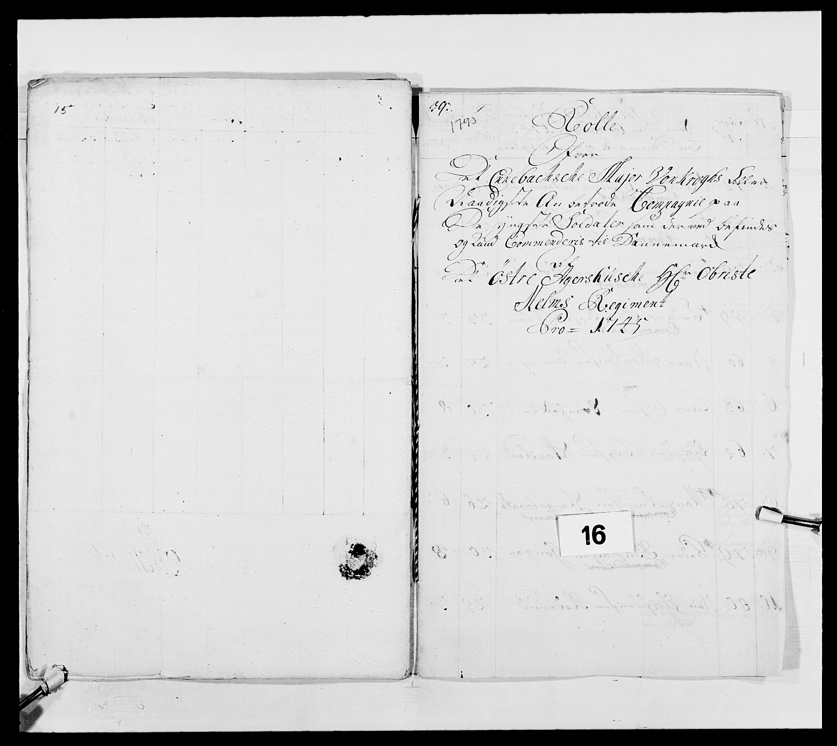 Kommanderende general (KG I) med Det norske krigsdirektorium, AV/RA-EA-5419/E/Ea/L0490: 2. Akershusiske regiment, 1730-1748, s. 161