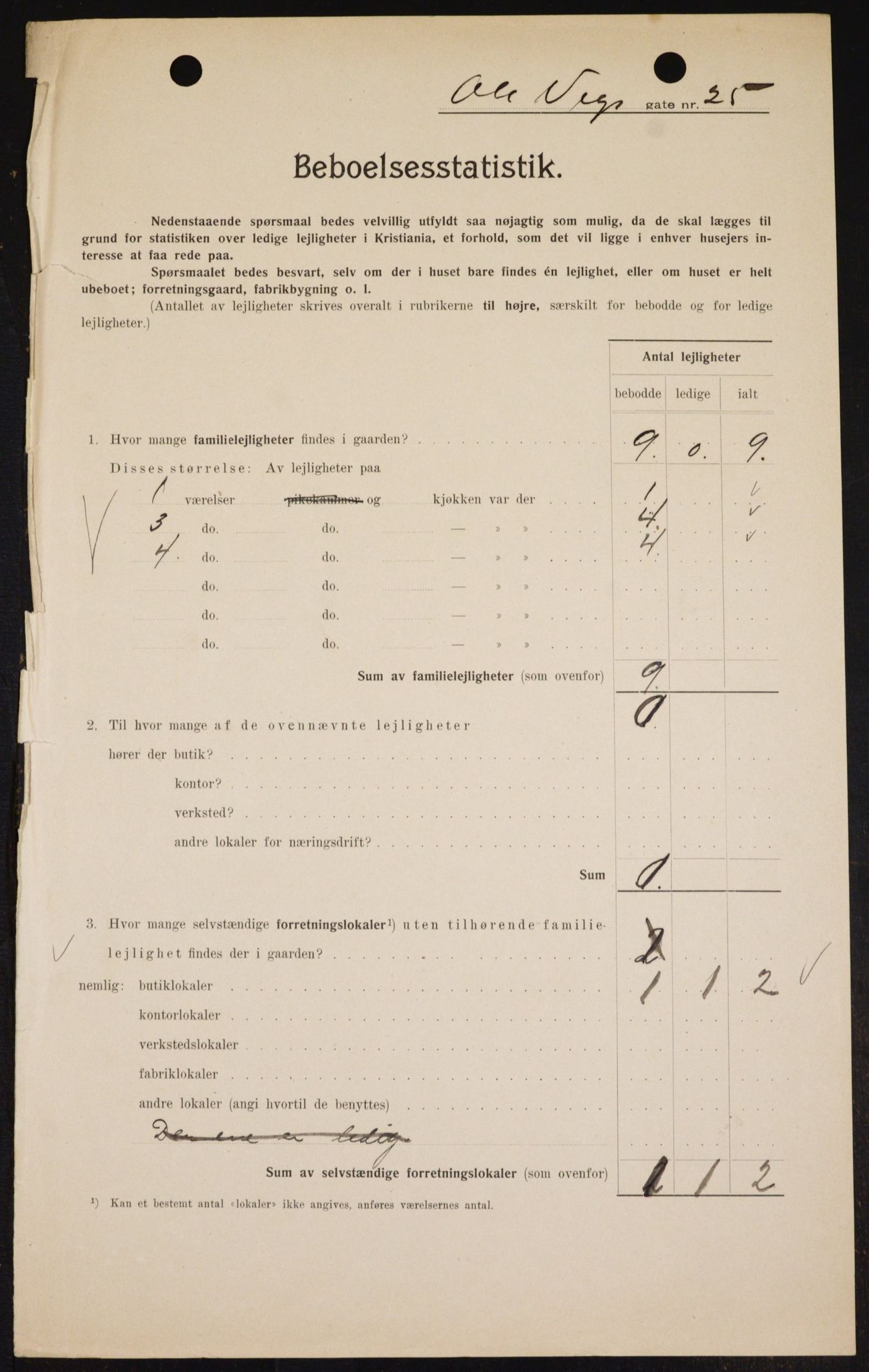 OBA, Kommunal folketelling 1.2.1909 for Kristiania kjøpstad, 1909, s. 68523