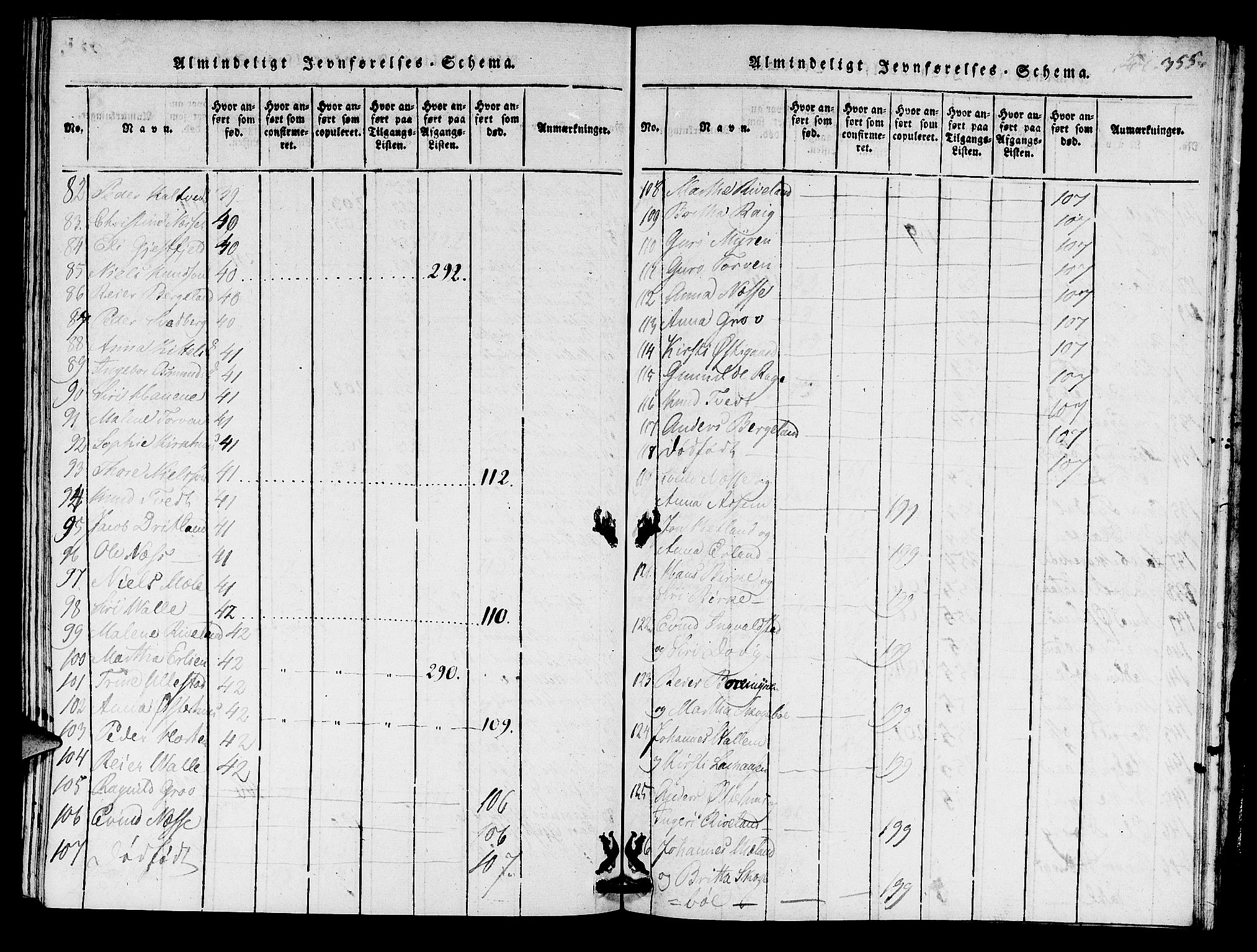 Hjelmeland sokneprestkontor, AV/SAST-A-101843/01/IV/L0005: Ministerialbok nr. A 5, 1816-1841, s. 355