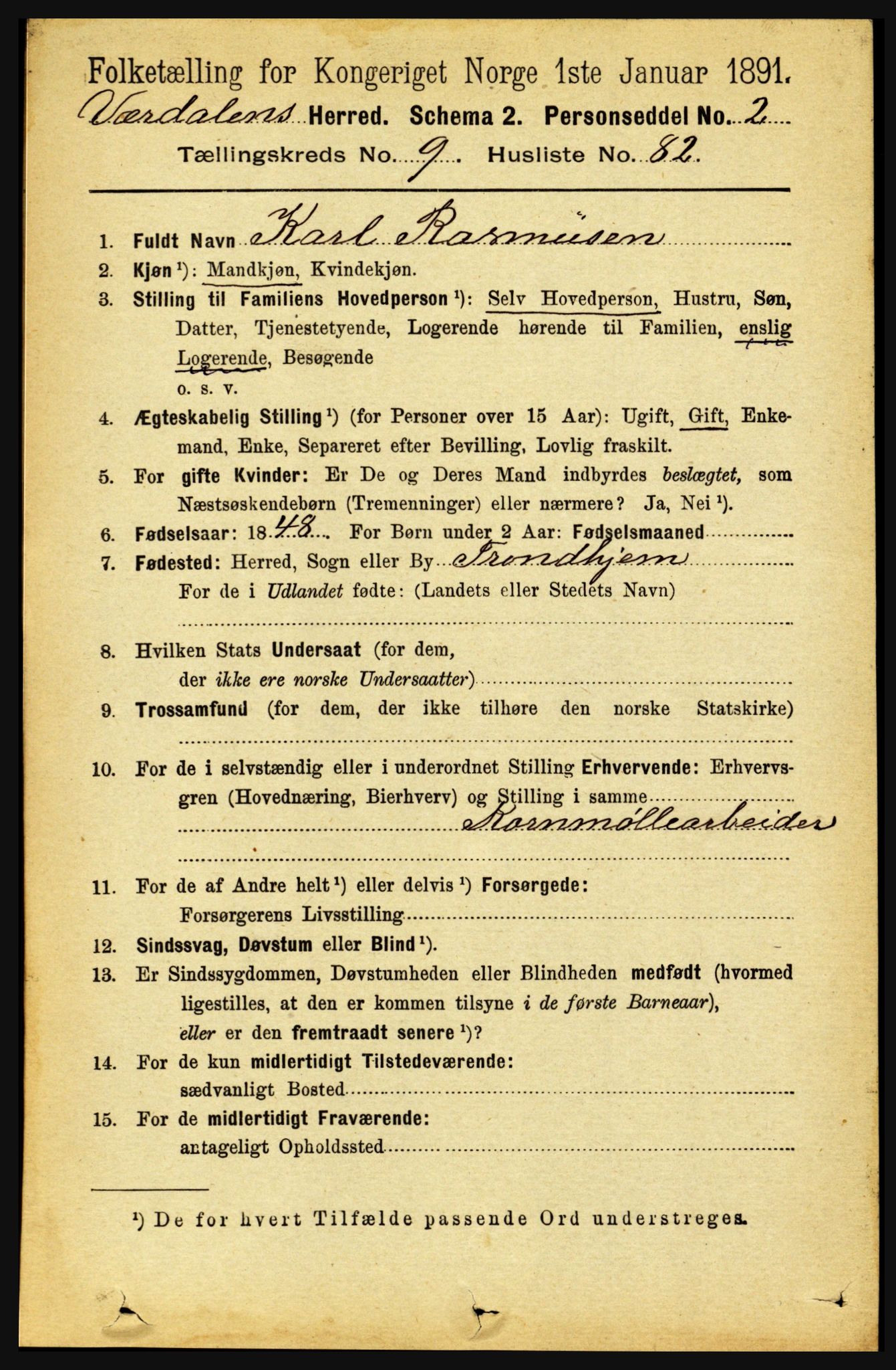 RA, Folketelling 1891 for 1721 Verdal herred, 1891, s. 5527