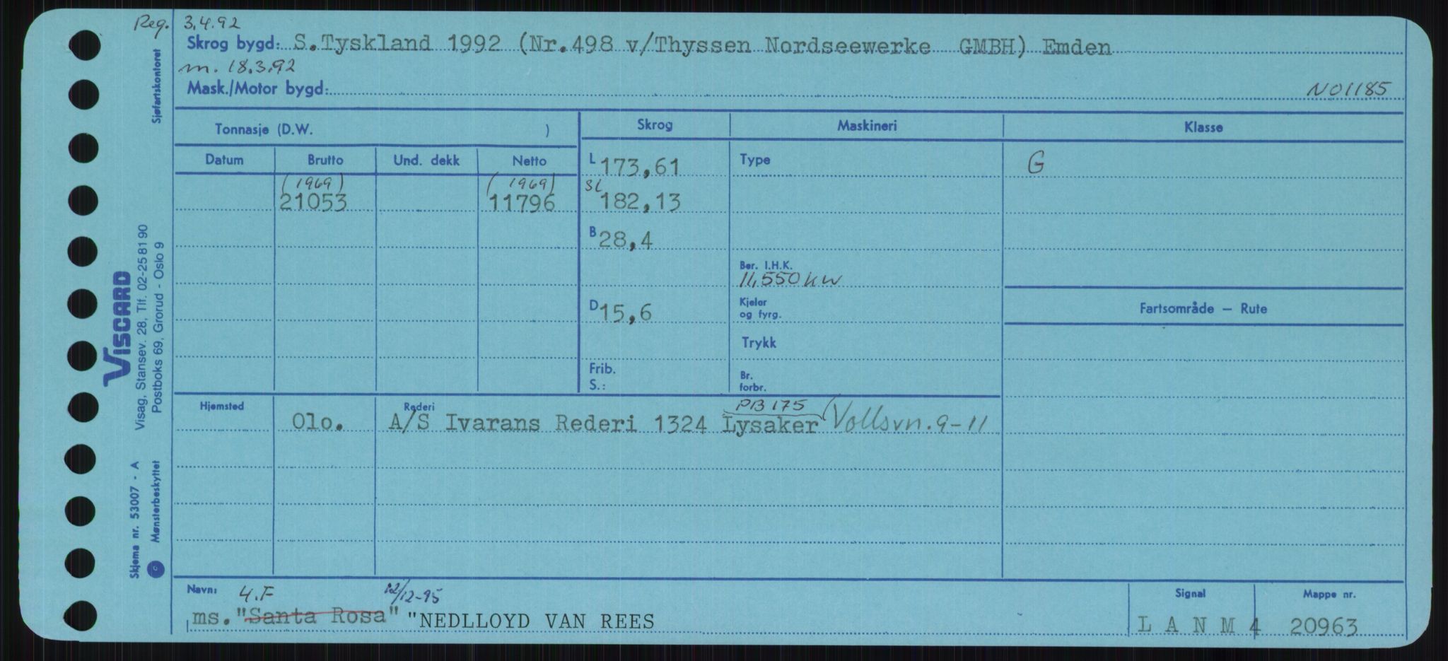 Sjøfartsdirektoratet med forløpere, Skipsmålingen, RA/S-1627/H/Ha/L0004/0001: Fartøy, Mas-R / Fartøy, Mas-Odd, s. 445