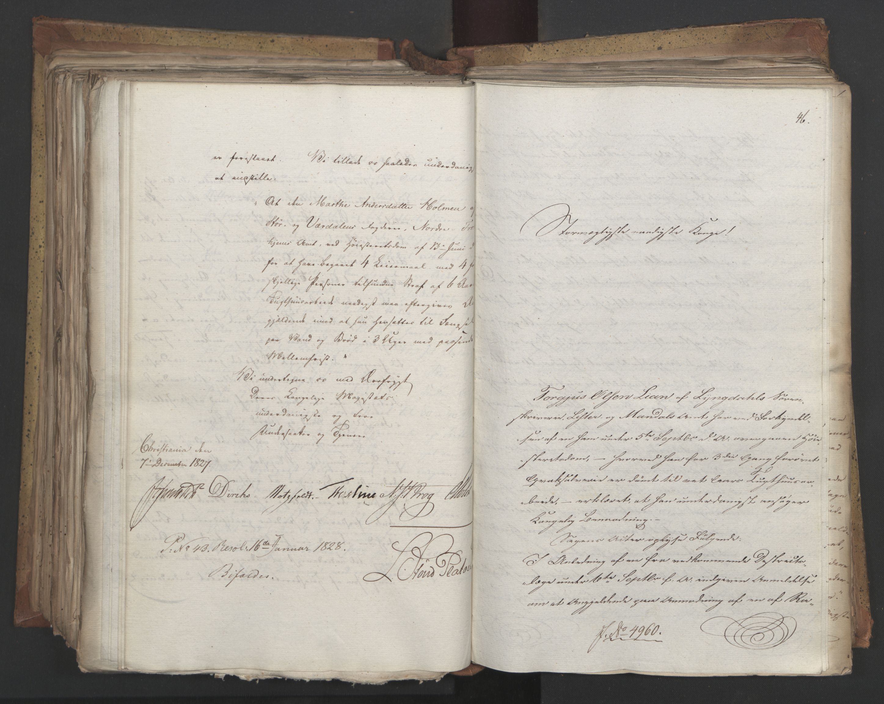 Statsrådsavdelingen i Stockholm, AV/RA-S-1003/D/Da/L0053: Regjeringsinnstillinger nr. 4800-5017, 1827, s. 479