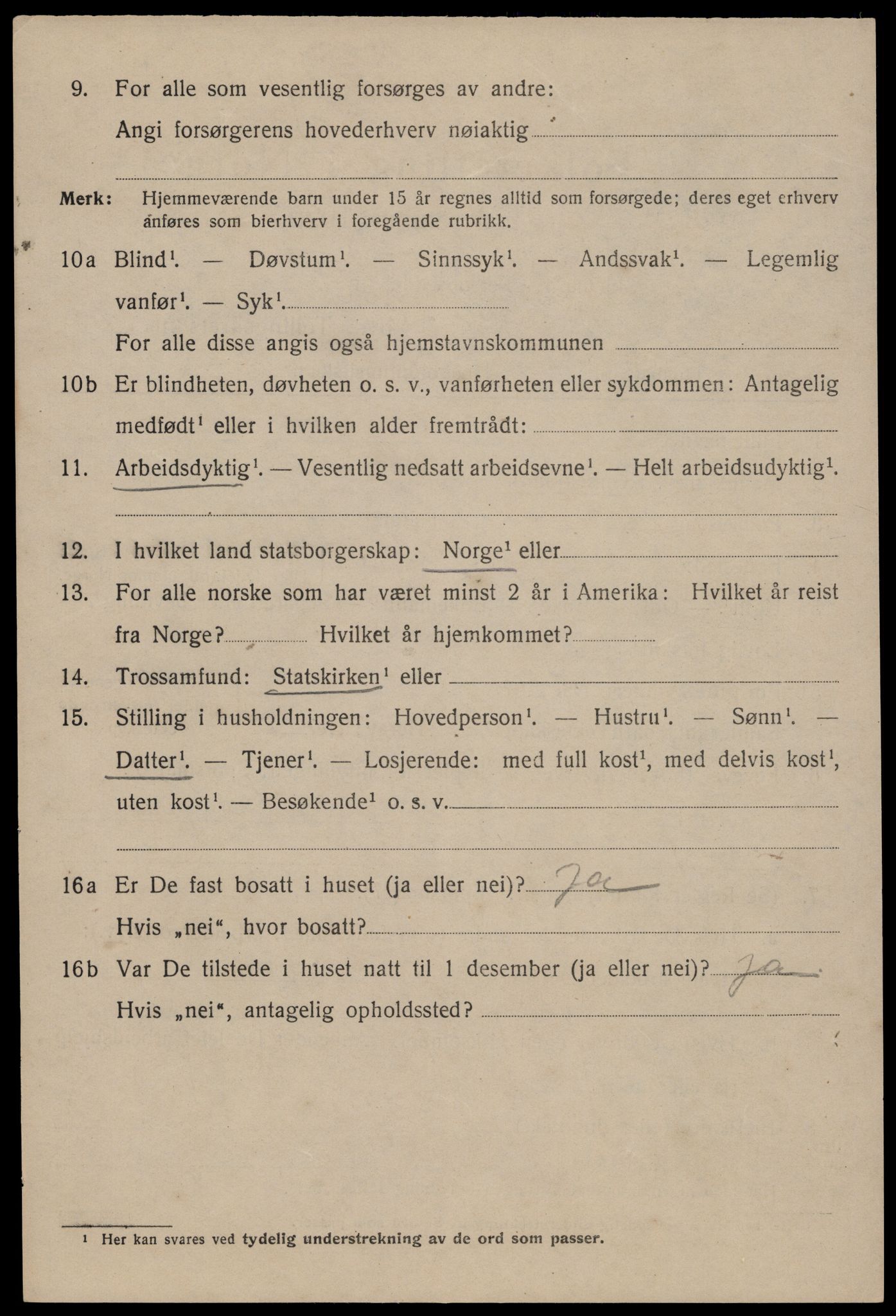 SAST, Folketelling 1920 for 1101 Egersund ladested, 1920, s. 7045