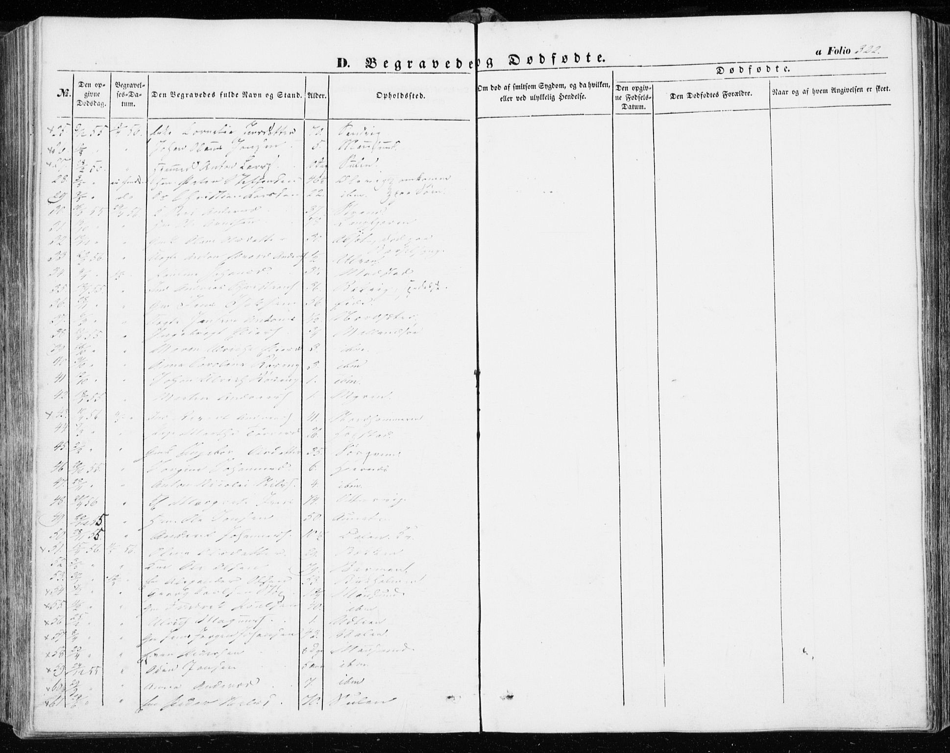 Ministerialprotokoller, klokkerbøker og fødselsregistre - Sør-Trøndelag, SAT/A-1456/634/L0530: Ministerialbok nr. 634A06, 1852-1860, s. 322