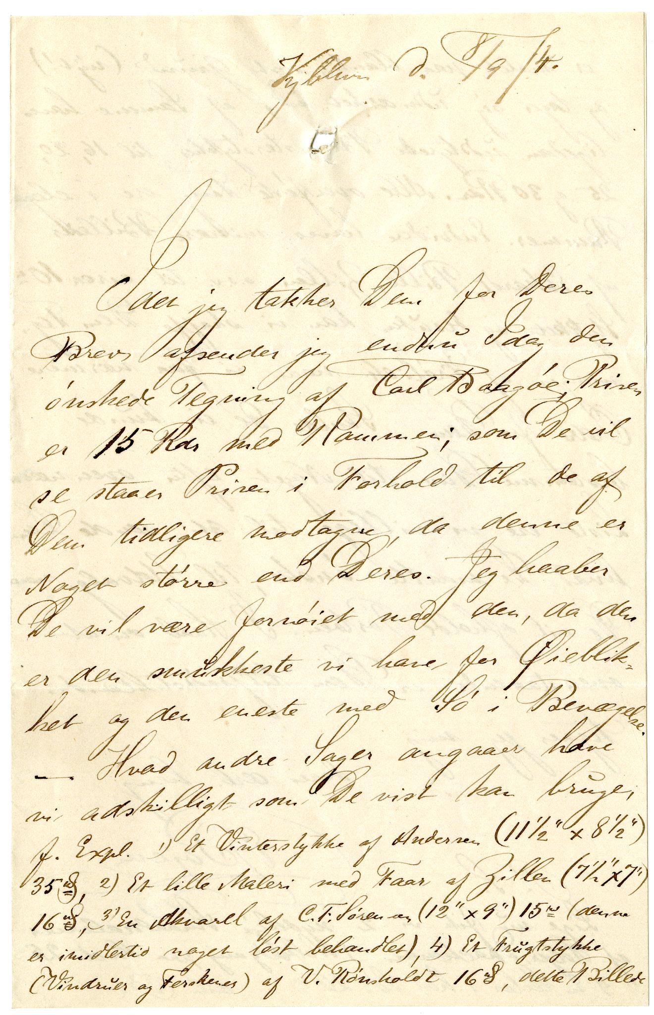 Diderik Maria Aalls brevsamling, NF/Ark-1023/F/L0002: D.M. Aalls brevsamling. B - C, 1799-1889, s. 107