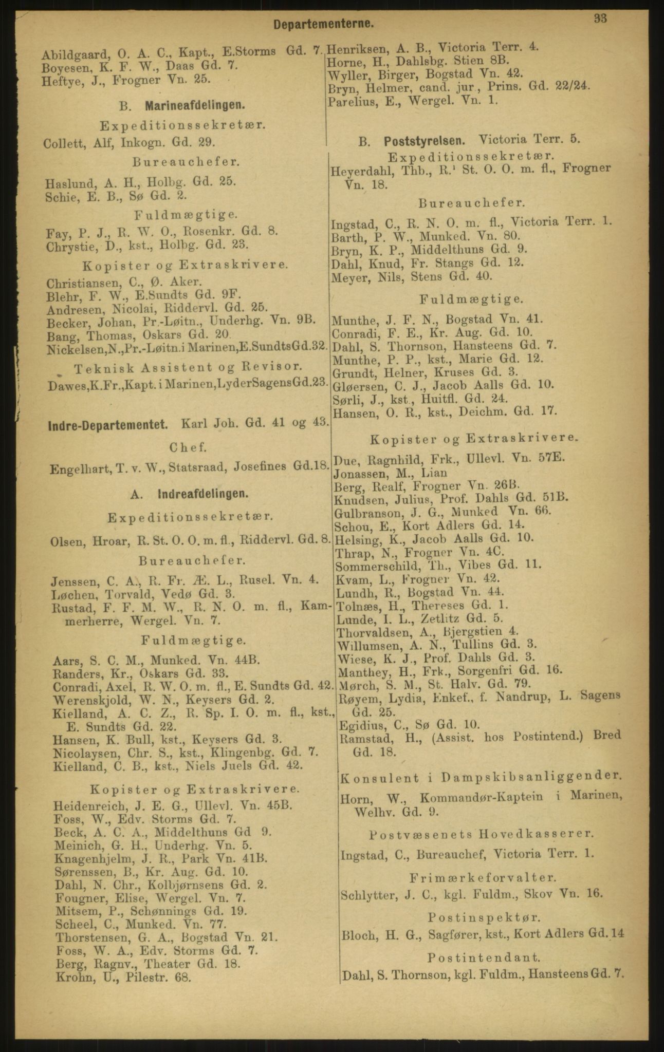 Kristiania/Oslo adressebok, PUBL/-, 1897, s. 33