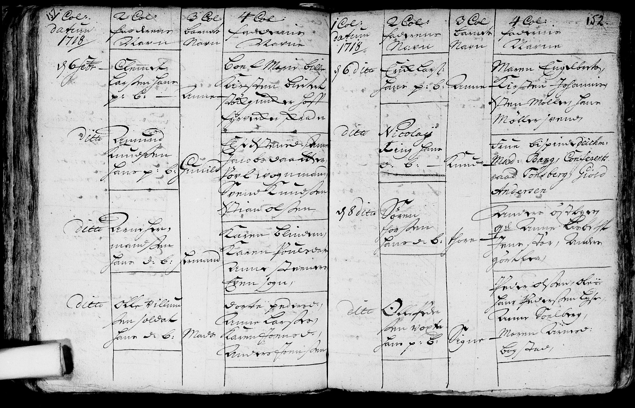 Aker prestekontor kirkebøker, AV/SAO-A-10861/F/L0002: Ministerialbok nr. 2, 1714-1720, s. 151-152