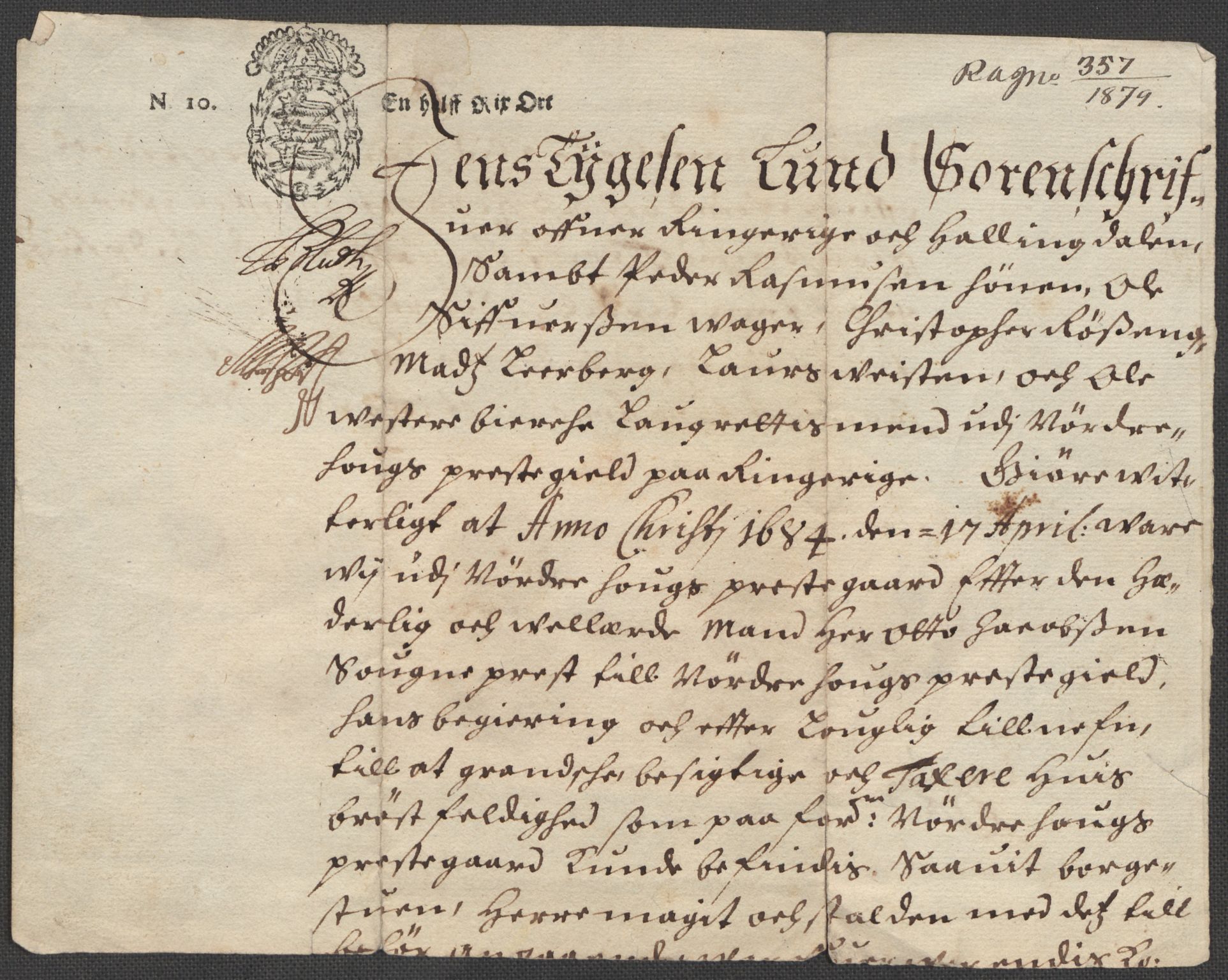 Riksarkivets diplomsamling, RA/EA-5965/F15/L0015: Prestearkiv - Oppland og Buskerud, 1573-1792, s. 53