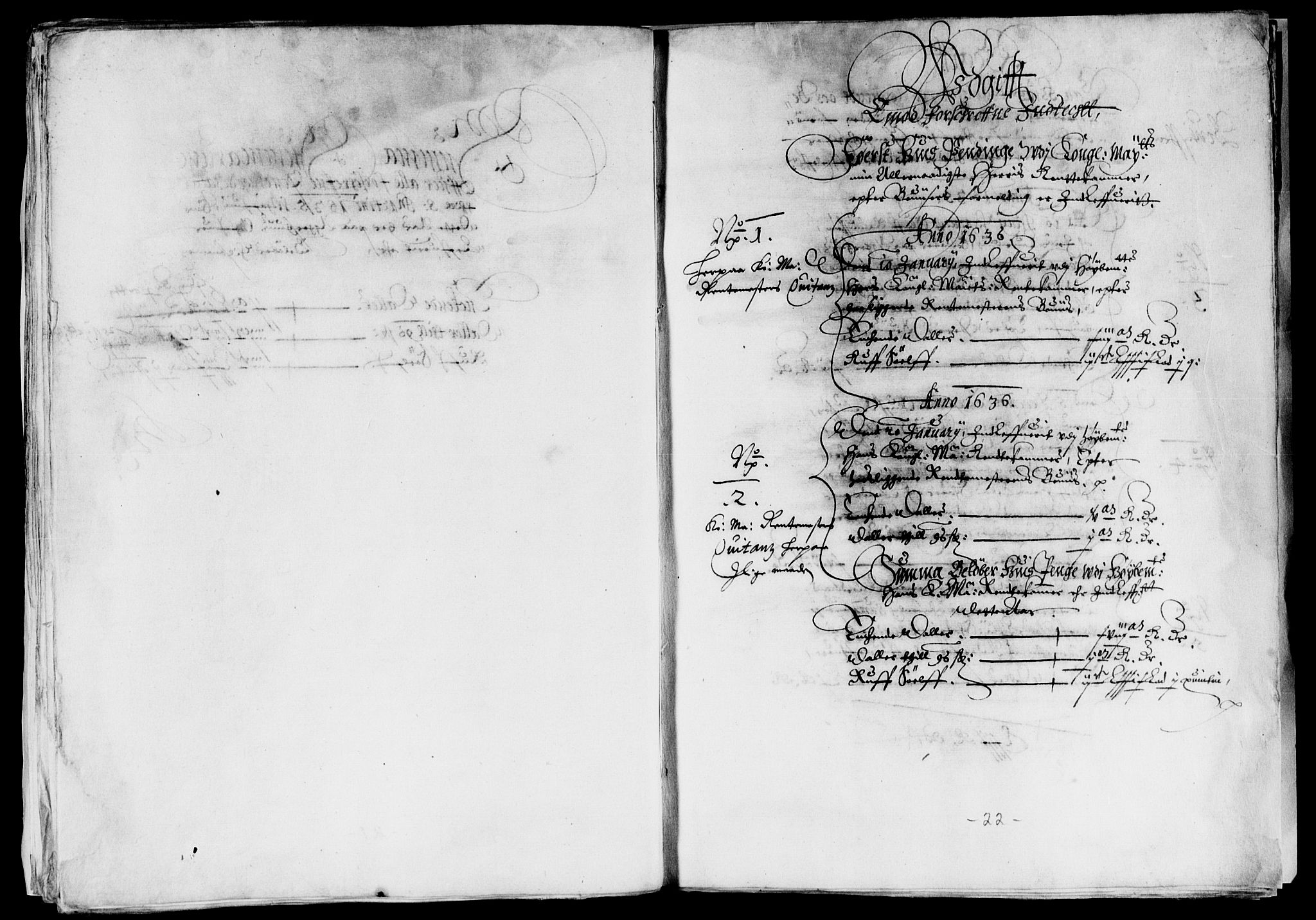 Rentekammeret inntil 1814, Reviderte regnskaper, Lensregnskaper, AV/RA-EA-5023/R/Rb/Rba/L0124: Akershus len, 1634-1636