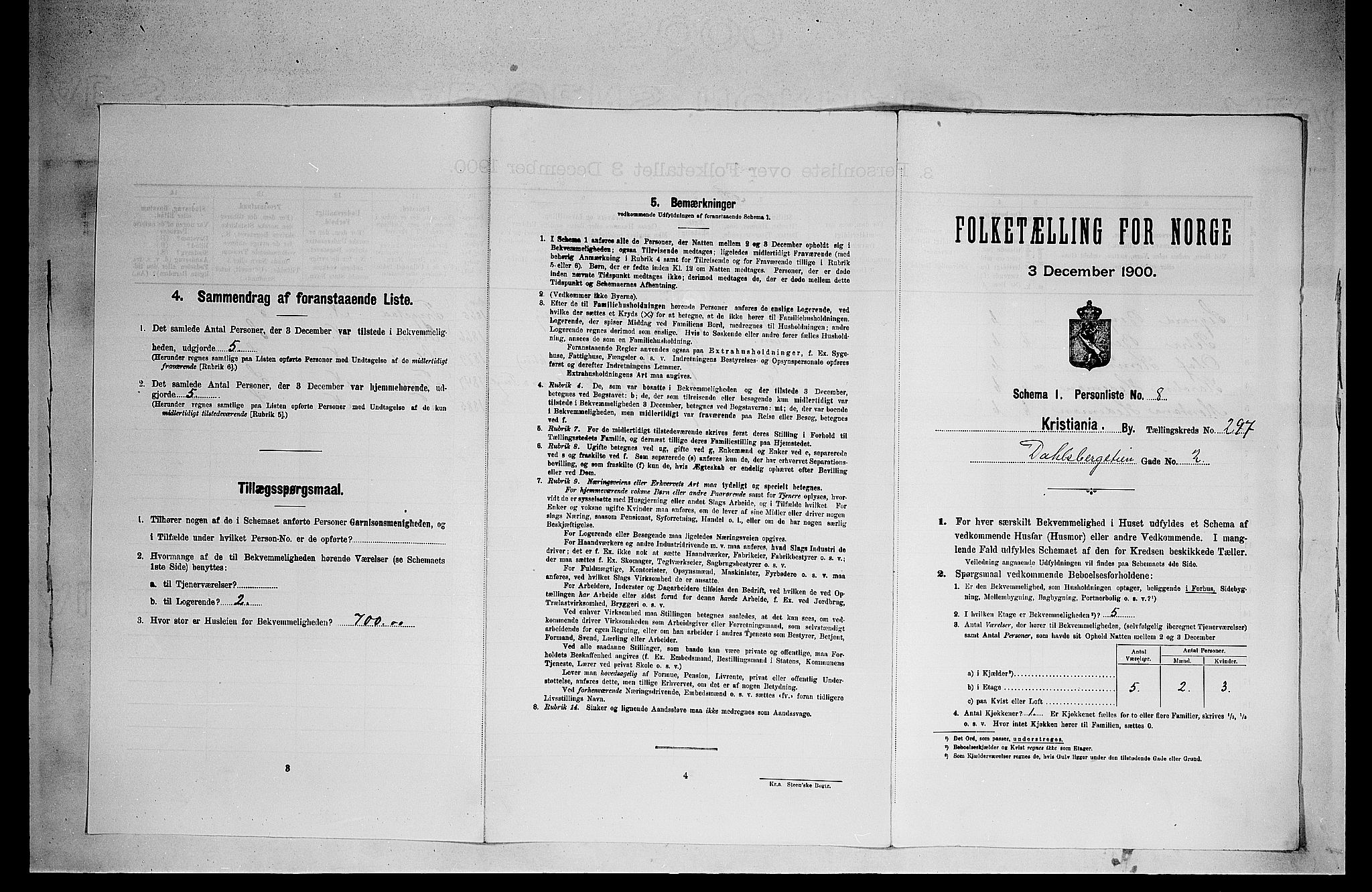 SAO, Folketelling 1900 for 0301 Kristiania kjøpstad, 1900, s. 14418