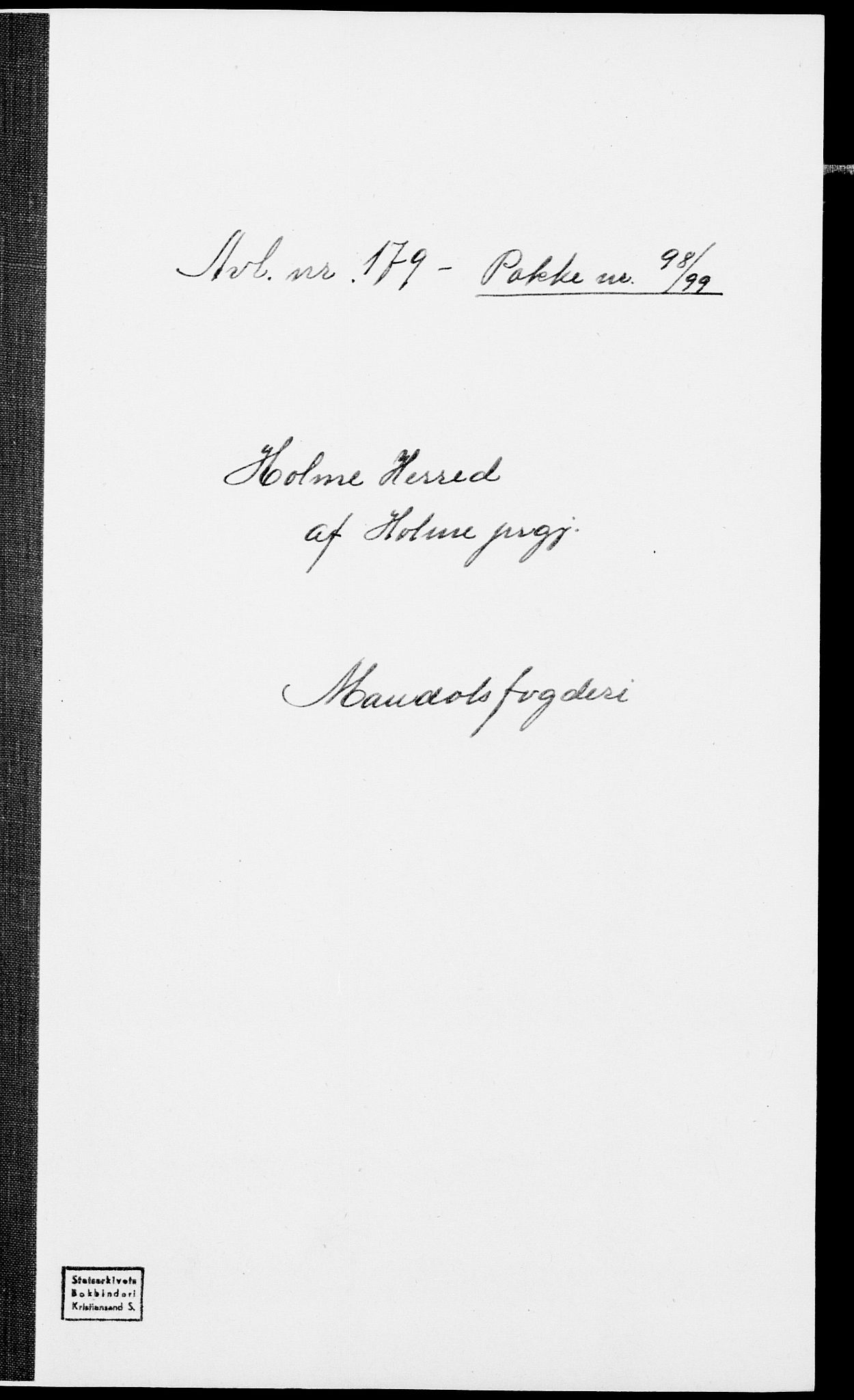 SAK, Folketelling 1875 for 1020P Holum prestegjeld, 1875, s. 1