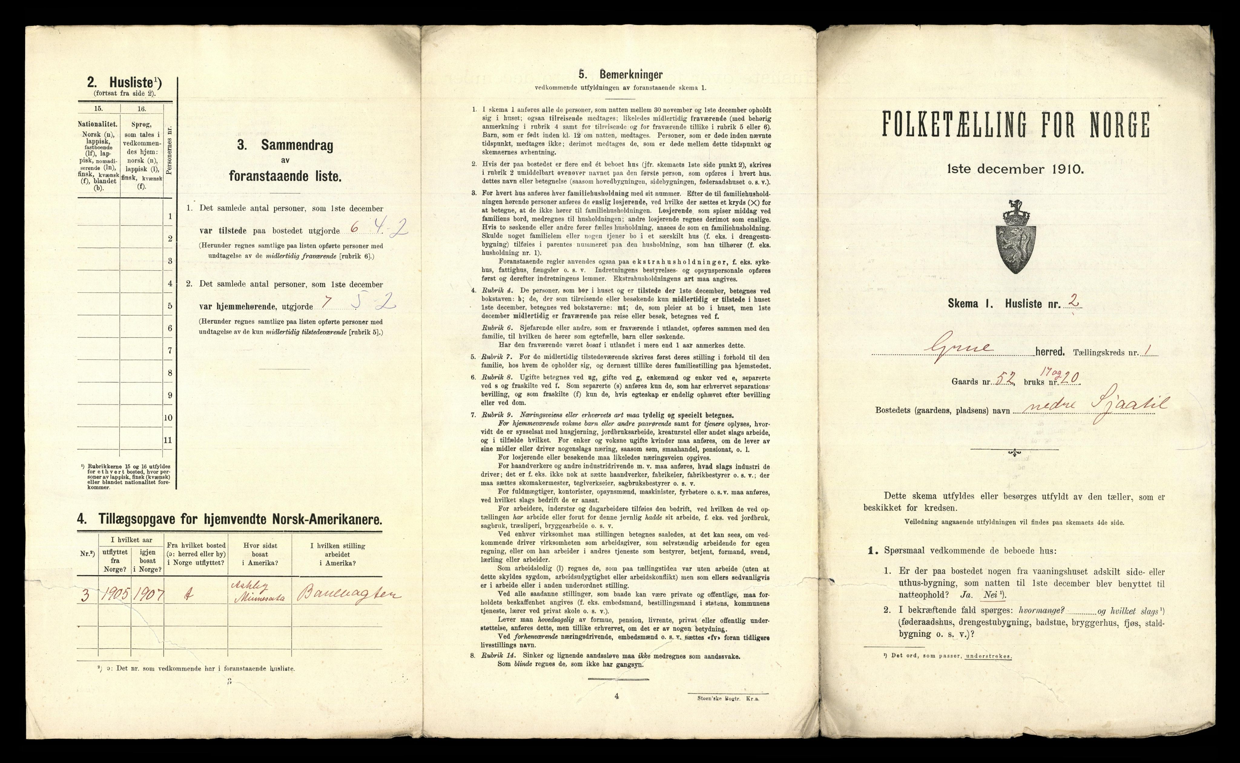 RA, Folketelling 1910 for 0423 Grue herred, 1910, s. 67