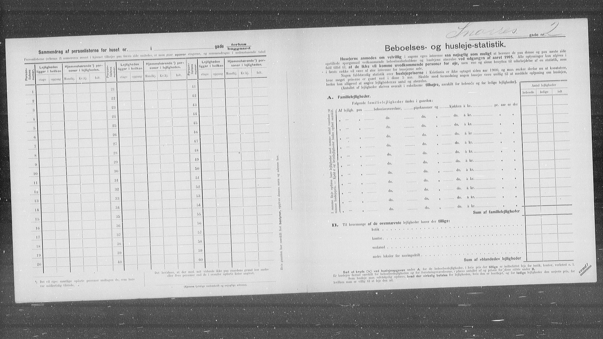 OBA, Kommunal folketelling 31.12.1905 for Kristiania kjøpstad, 1905, s. 50905
