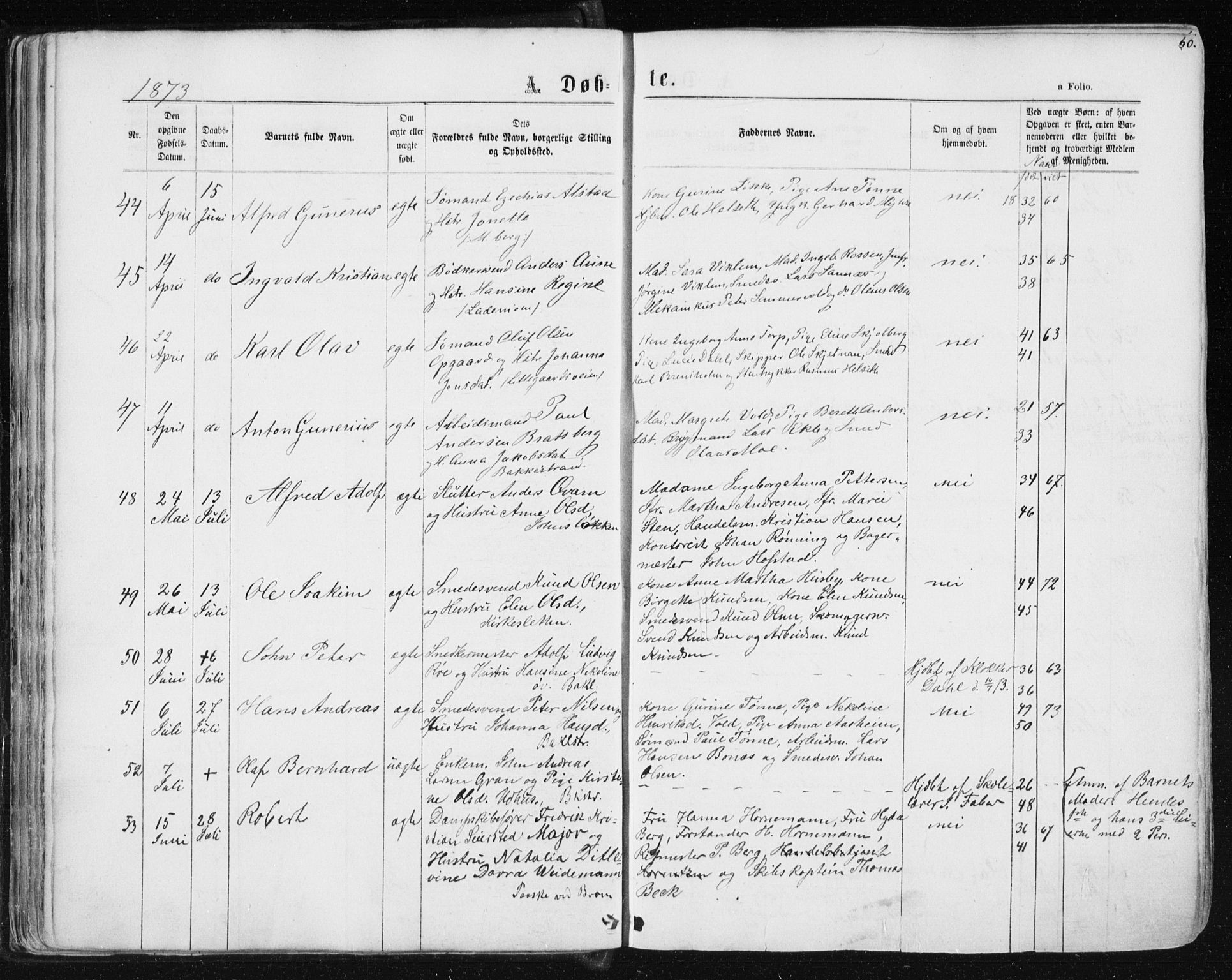 Ministerialprotokoller, klokkerbøker og fødselsregistre - Sør-Trøndelag, AV/SAT-A-1456/604/L0186: Ministerialbok nr. 604A07, 1866-1877, s. 60