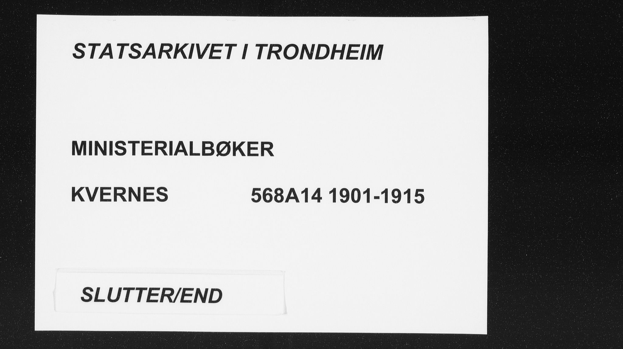 Ministerialprotokoller, klokkerbøker og fødselsregistre - Møre og Romsdal, SAT/A-1454/568/L0810: Ministerialbok nr. 568A14, 1901-1915