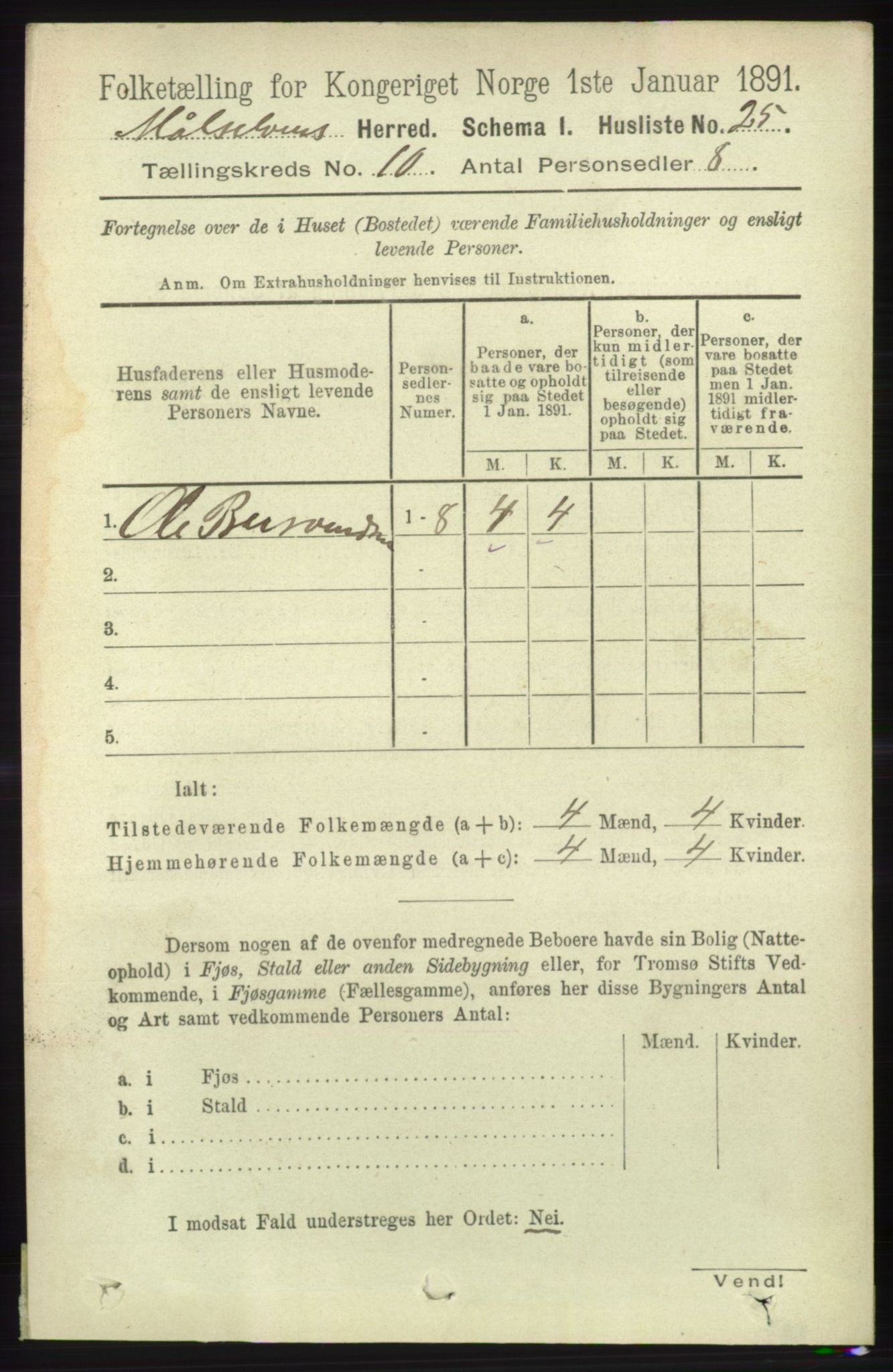 RA, Folketelling 1891 for 1924 Målselv herred, 1891, s. 2983