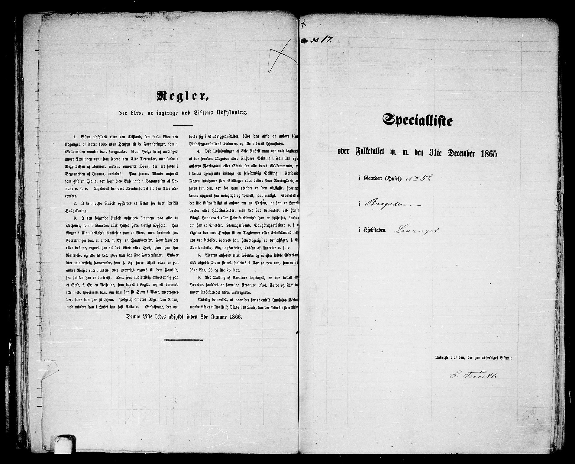 RA, Folketelling 1865 for 1701B Levanger prestegjeld, Levanger kjøpstad, 1865, s. 37