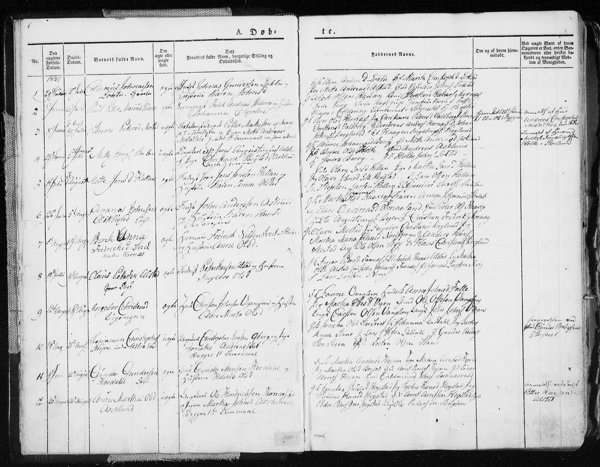 Ministerialprotokoller, klokkerbøker og fødselsregistre - Nord-Trøndelag, SAT/A-1458/713/L0114: Ministerialbok nr. 713A05, 1827-1839, s. 6