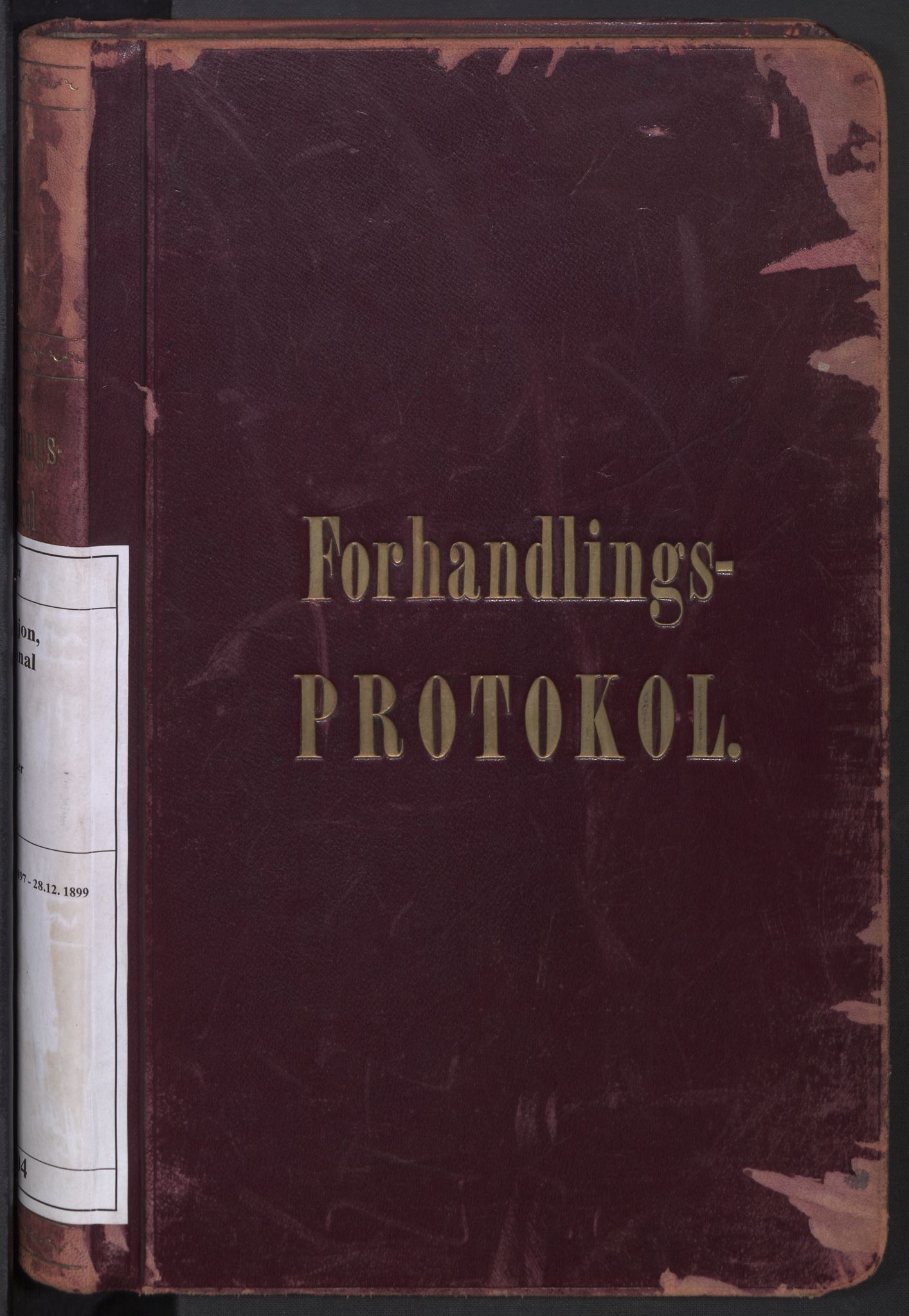 Norges statsbaner, Administrasjons- økonomi- og personalavdelingen, AV/RA-S-3412/A/Aa/L0004: Forhandlingsprotokoll, 1897-1899