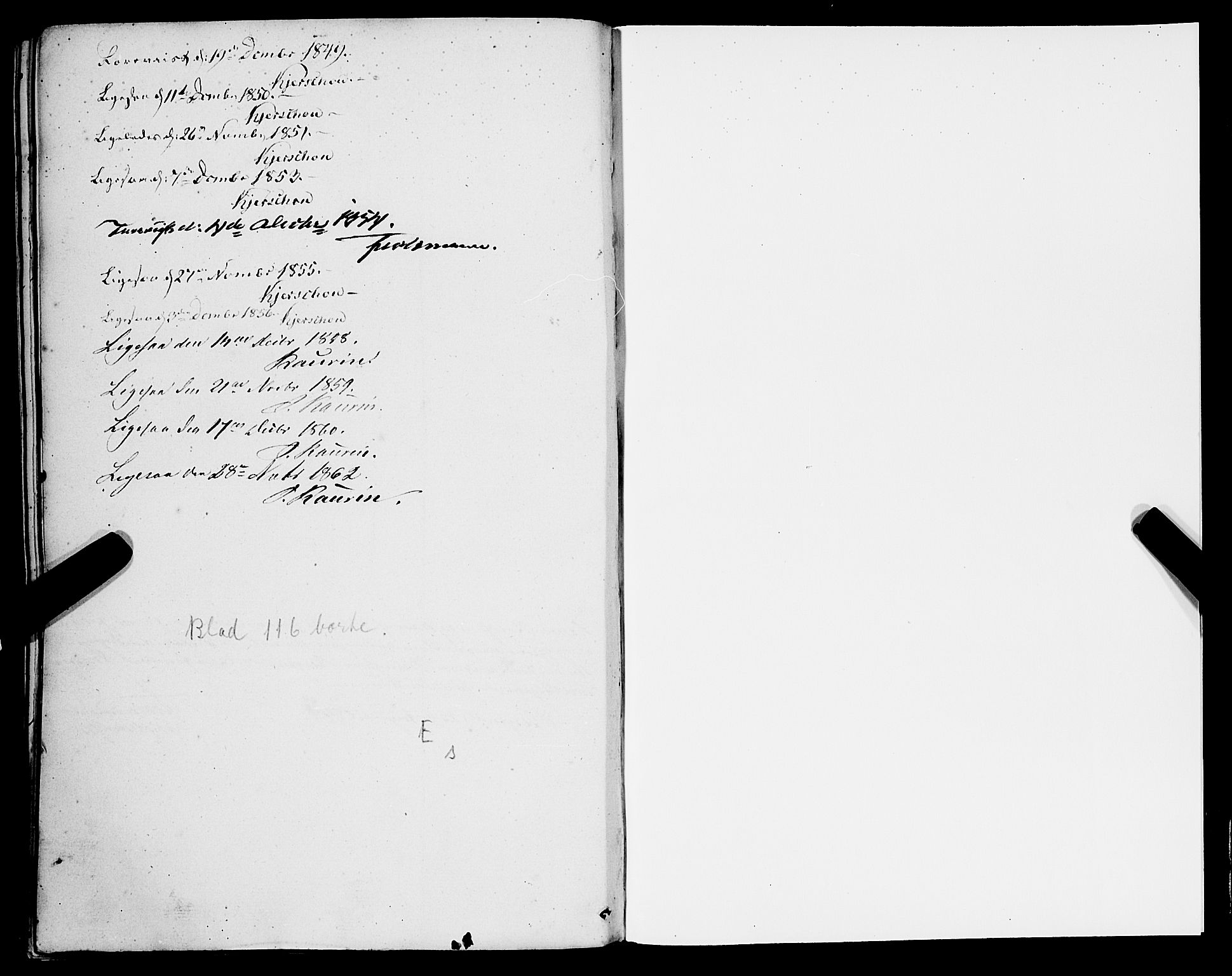 Korskirken sokneprestembete, SAB/A-76101/H/Haa: Ministerialbok nr. E 2, 1848-1862