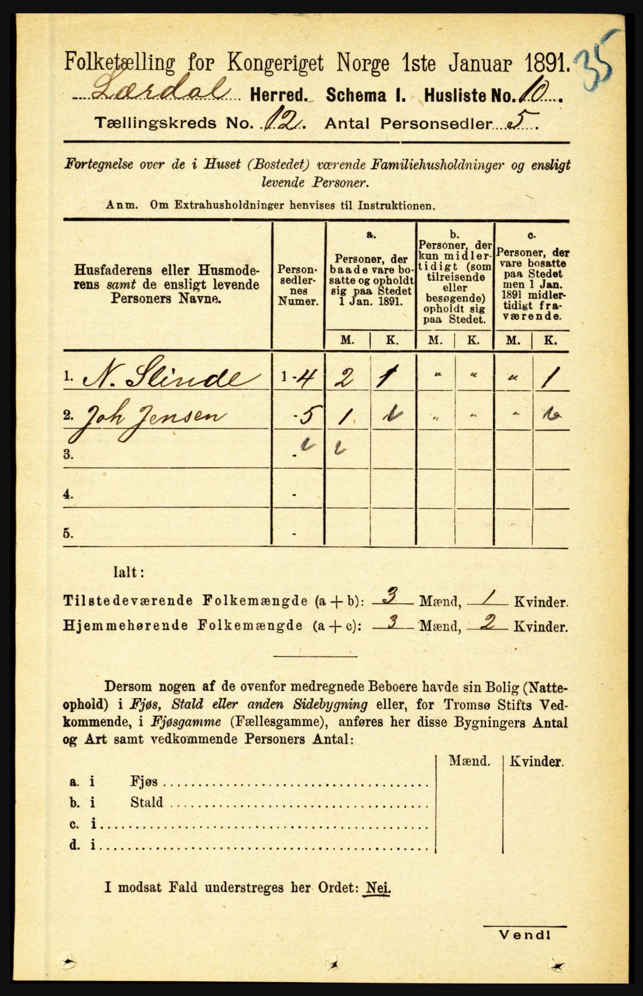 RA, Folketelling 1891 for 1422 Lærdal herred, 1891, s. 2528