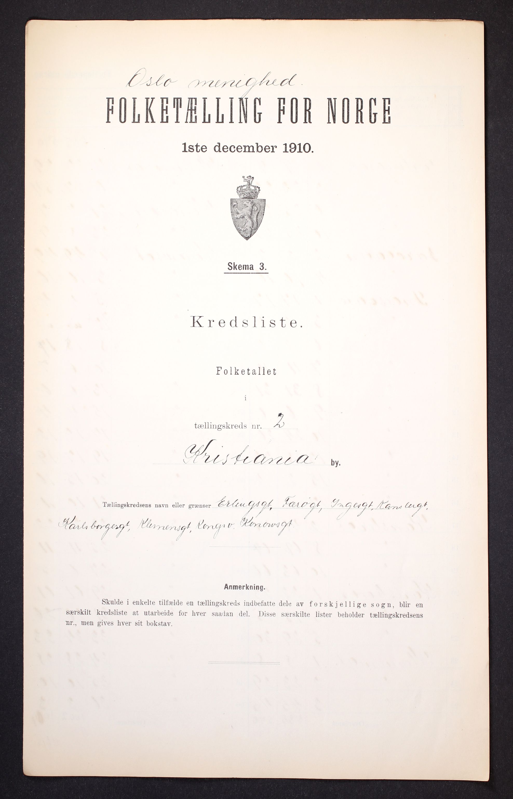 RA, Folketelling 1910 for 0301 Kristiania kjøpstad, 1910, s. 505