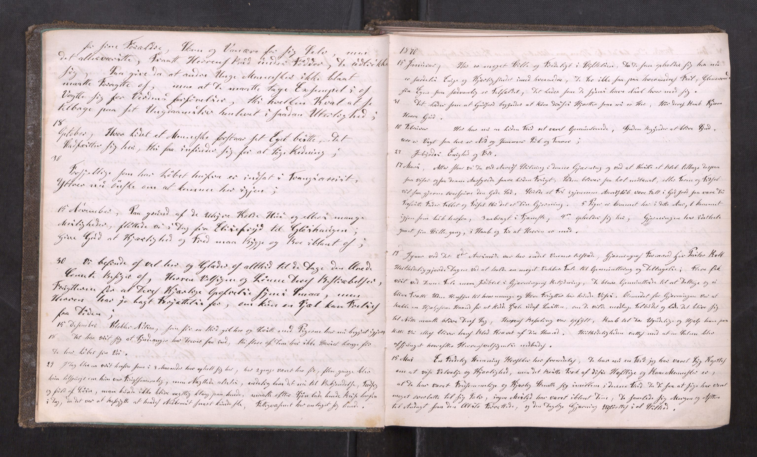 Kvindehjemmet i Trondhjem - Magdalenastiftelsen, AV/SAT-PA-0323/F/L0002: Dagbok for Asylet Magdalenastiftelsen, bestyrerinne, 1868-1905