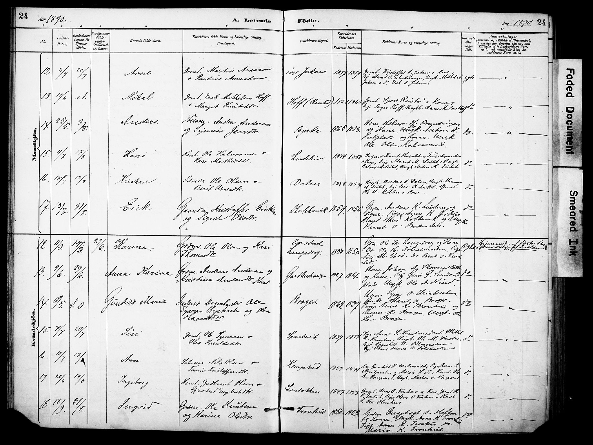 Sør-Aurdal prestekontor, AV/SAH-PREST-128/H/Ha/Haa/L0009: Ministerialbok nr. 9, 1886-1906, s. 24