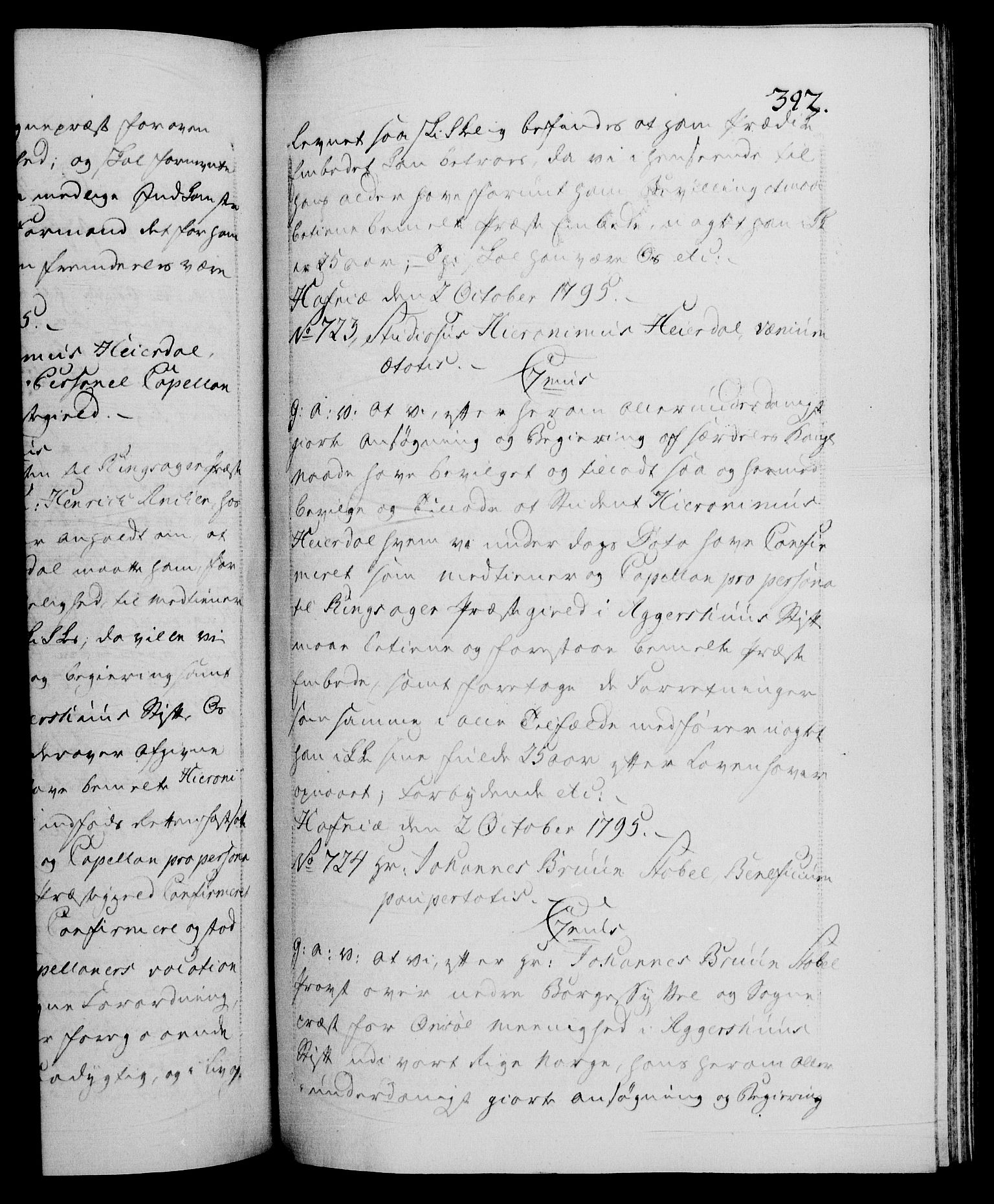 Danske Kanselli 1572-1799, RA/EA-3023/F/Fc/Fca/Fcaa/L0056: Norske registre, 1795-1796, s. 392a