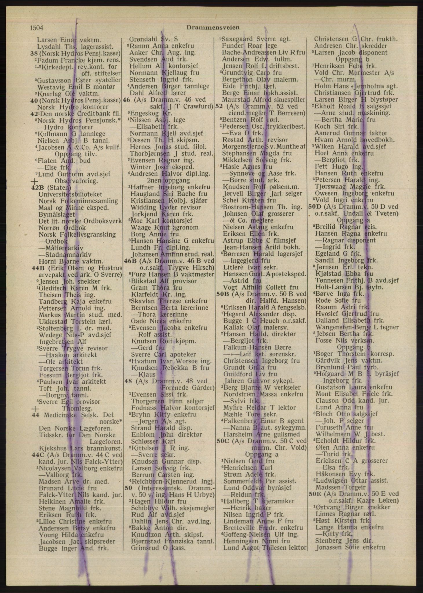 Kristiania/Oslo adressebok, PUBL/-, 1947, s. 1504