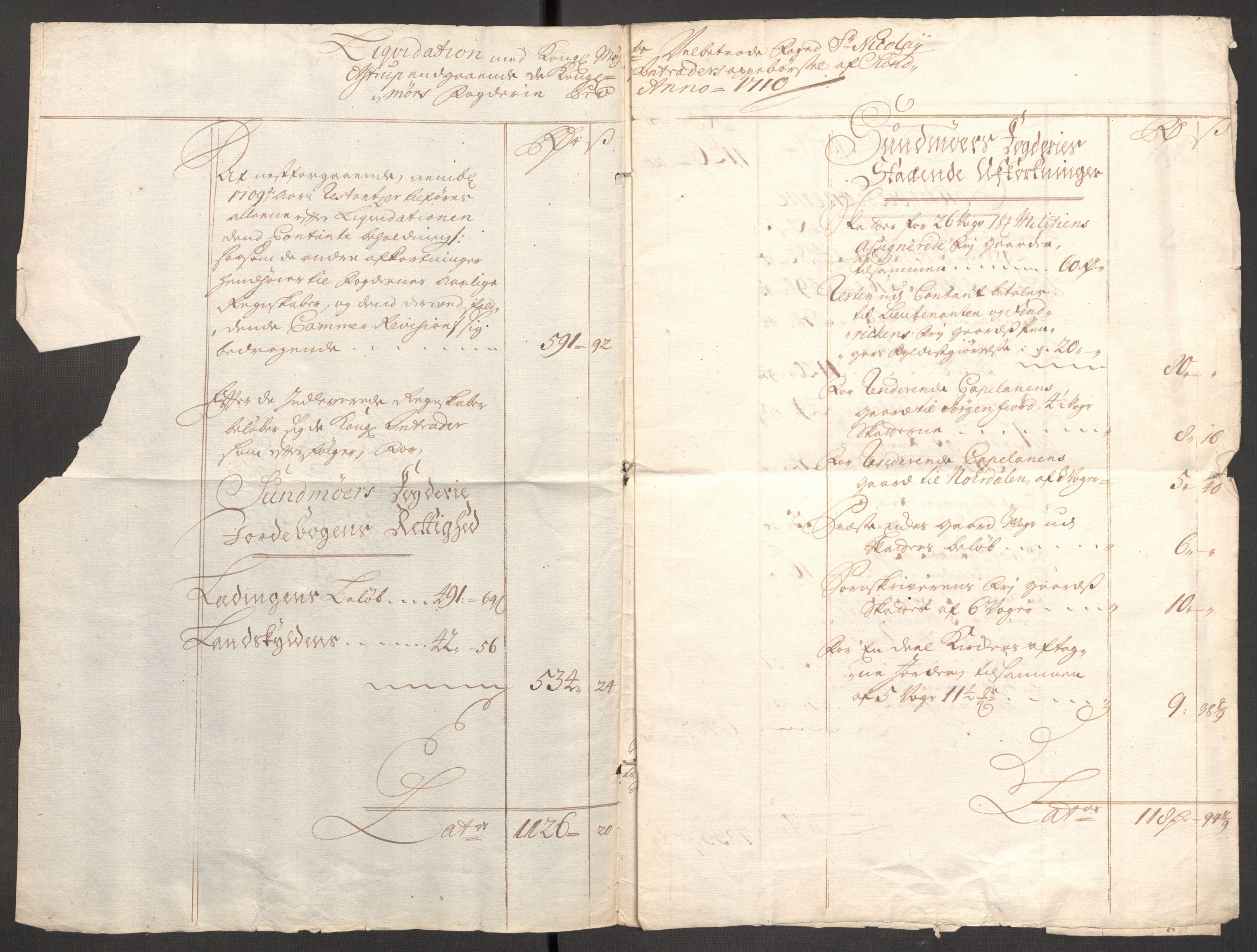 Rentekammeret inntil 1814, Reviderte regnskaper, Fogderegnskap, AV/RA-EA-4092/R54/L3563: Fogderegnskap Sunnmøre, 1710, s. 17