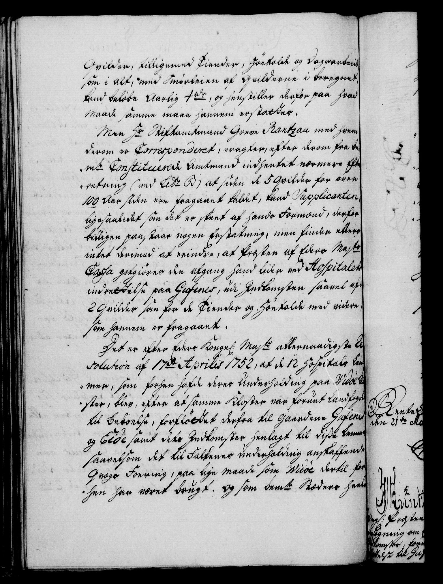 Rentekammeret, Kammerkanselliet, RA/EA-3111/G/Gf/Gfa/L0039: Norsk relasjons- og resolusjonsprotokoll (merket RK 52.39), 1757, s. 216