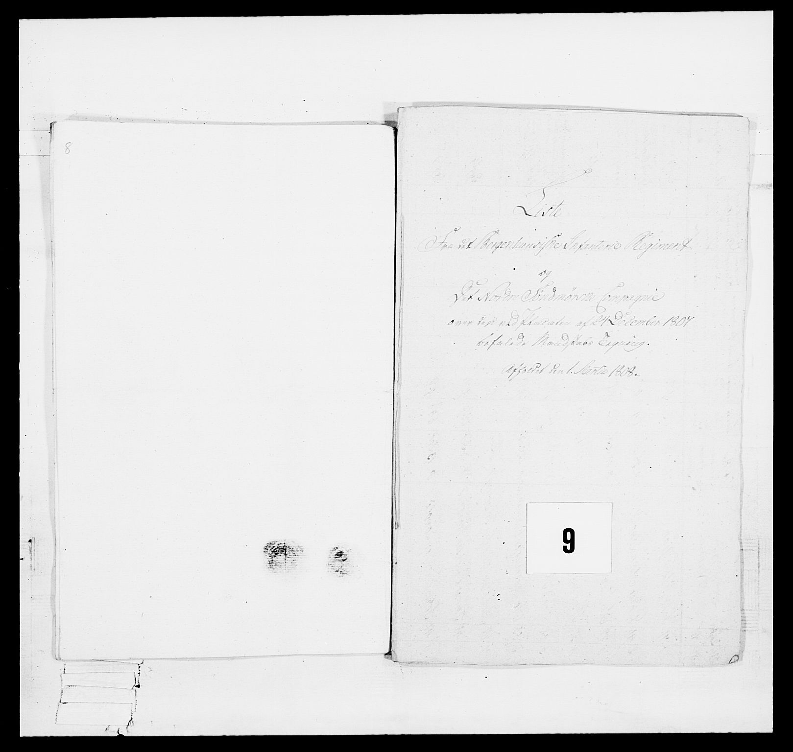 Generalitets- og kommissariatskollegiet, Det kongelige norske kommissariatskollegium, AV/RA-EA-5420/E/Eh/L0098: Bergenhusiske nasjonale infanteriregiment, 1808, s. 96