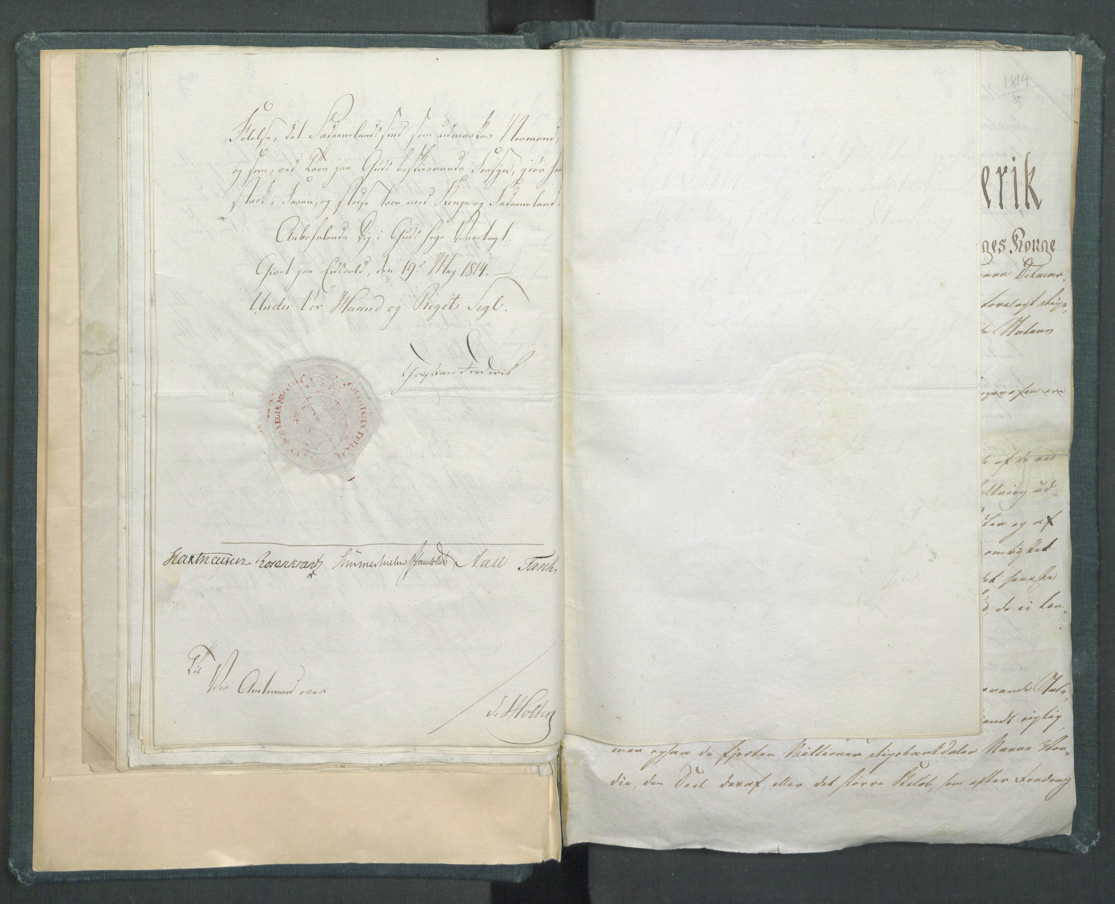 Statsrådssekretariatet, RA/S-1001/D/Dd/Dda/L0001: Lover etc. Tittelbladet "Love, Anordninger, Kundgjørelser, Plakater m.m.", 1814-1815, s. 23