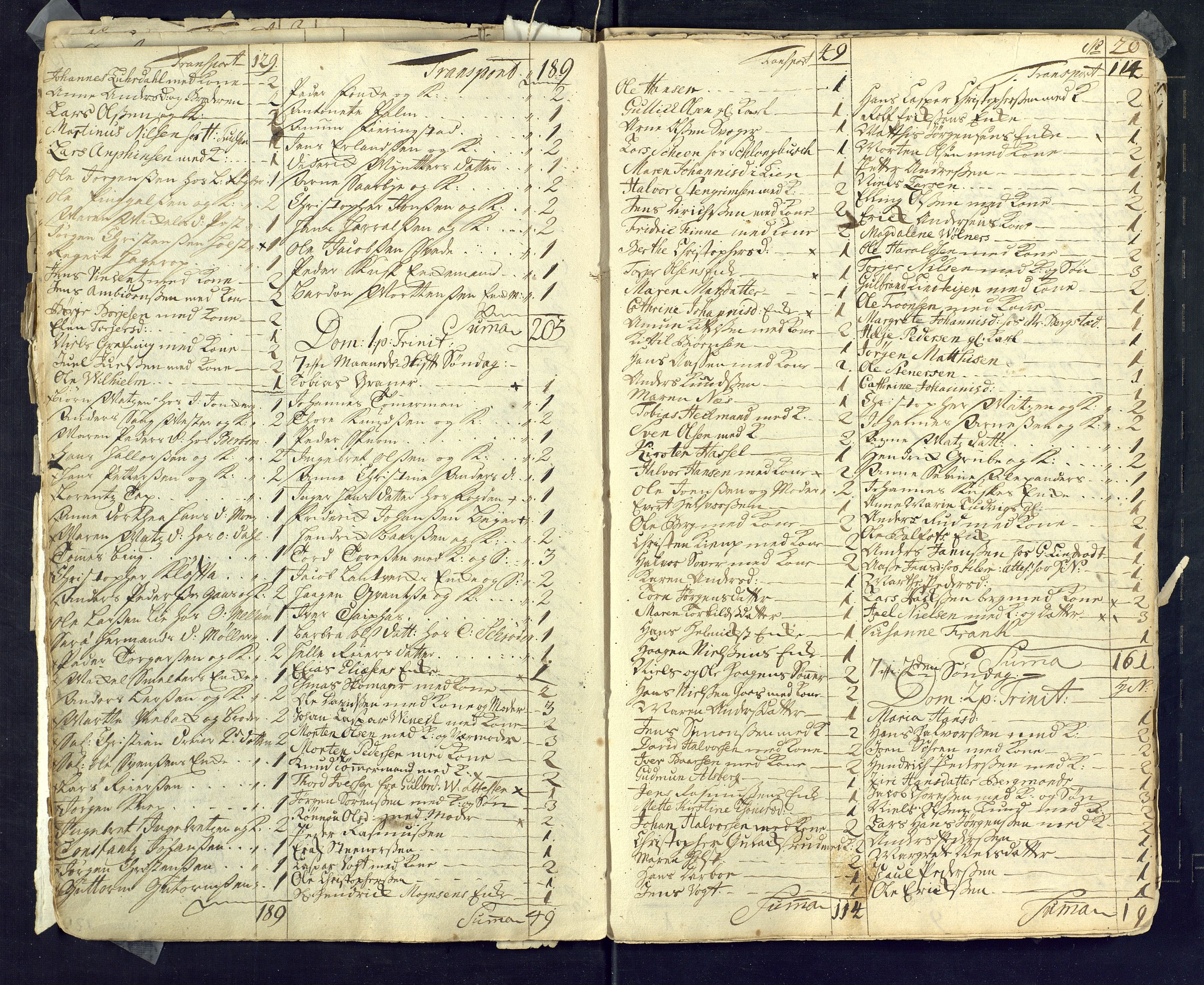 Kongsberg kirkebøker, AV/SAKO-A-22/M/Ma/L0001: Kommunikantprotokoll nr. 1, 1731-1739, s. 20