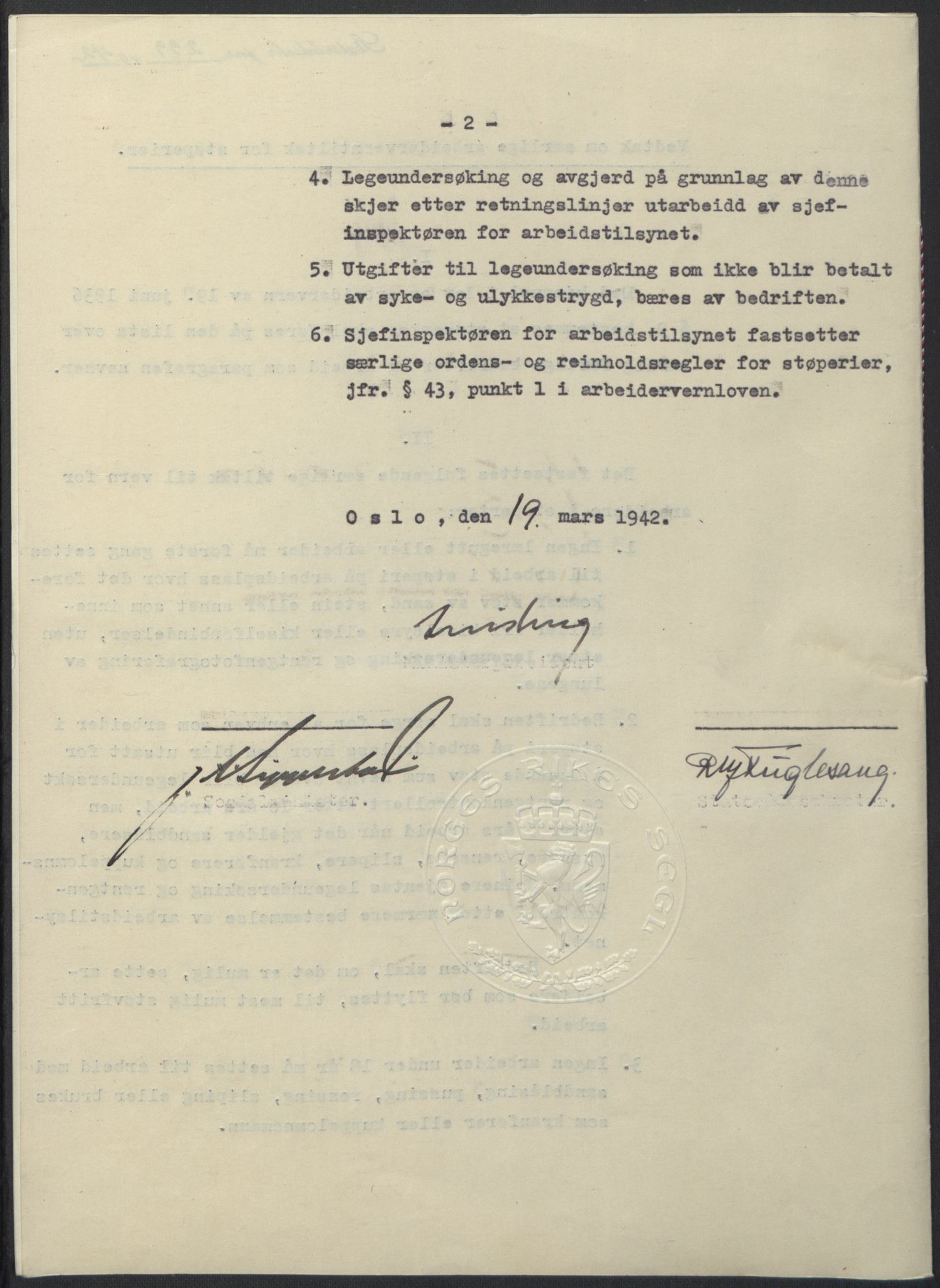 NS-administrasjonen 1940-1945 (Statsrådsekretariatet, de kommisariske statsråder mm), RA/S-4279/D/Db/L0097: Lover I, 1942, s. 208
