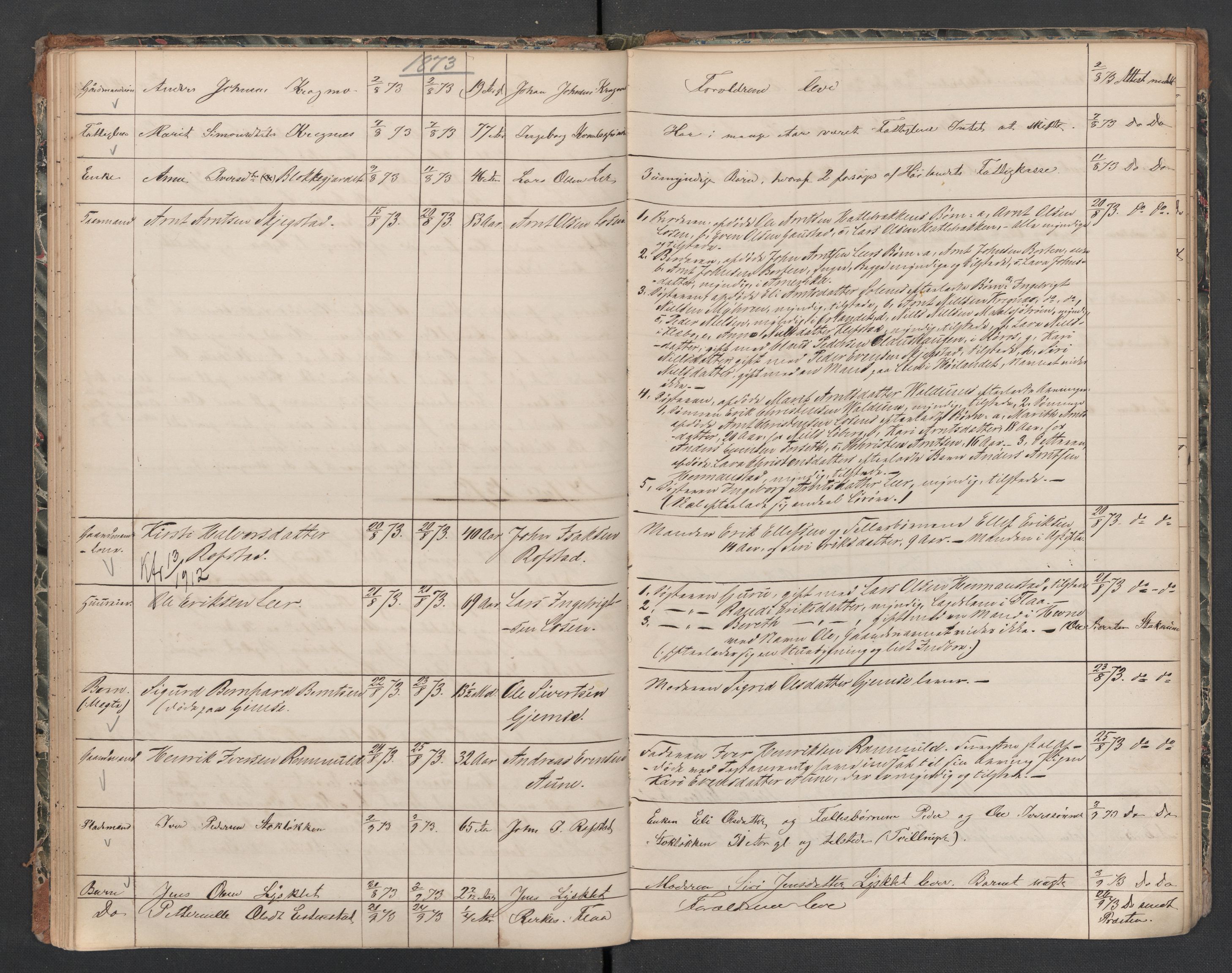 Melhus lensmannskontor, AV/SAT-A-1064/2/02/L0031: Dødsfallsprotokoll, 1867-1880