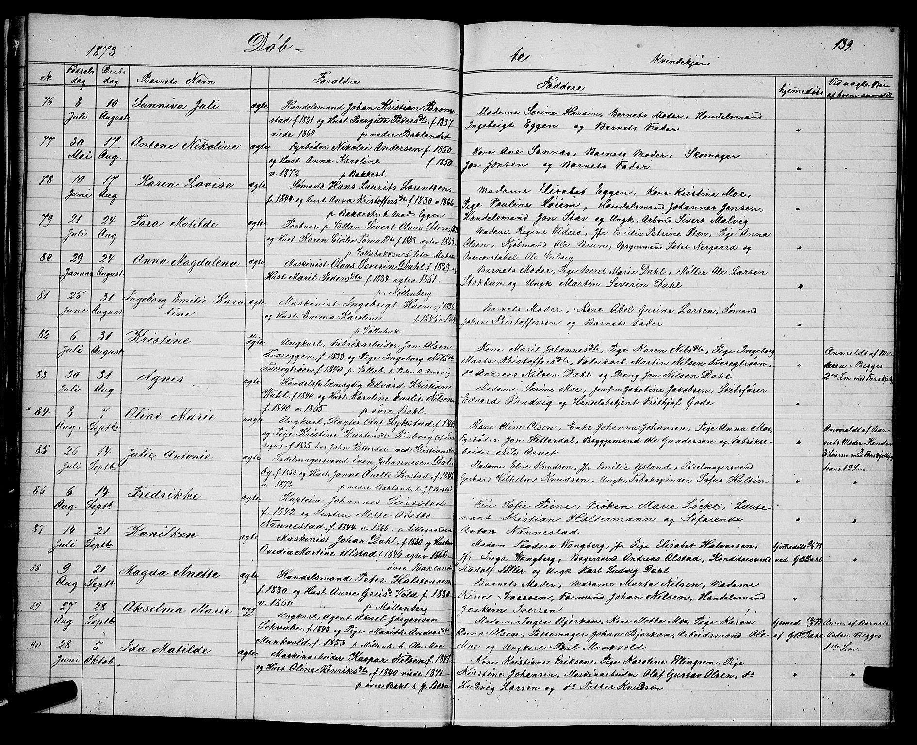 Ministerialprotokoller, klokkerbøker og fødselsregistre - Sør-Trøndelag, AV/SAT-A-1456/604/L0220: Klokkerbok nr. 604C03, 1870-1885, s. 139