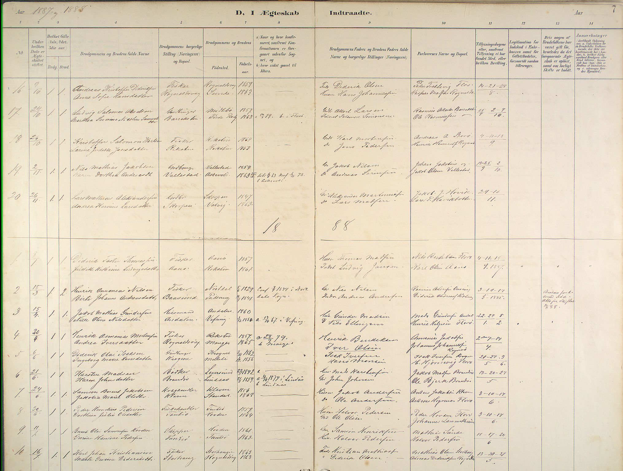 Kinn sokneprestembete, AV/SAB-A-80801/H/Haa/Haab/L0011: Ministerialbok nr. B 11, 1886-1936, s. 7