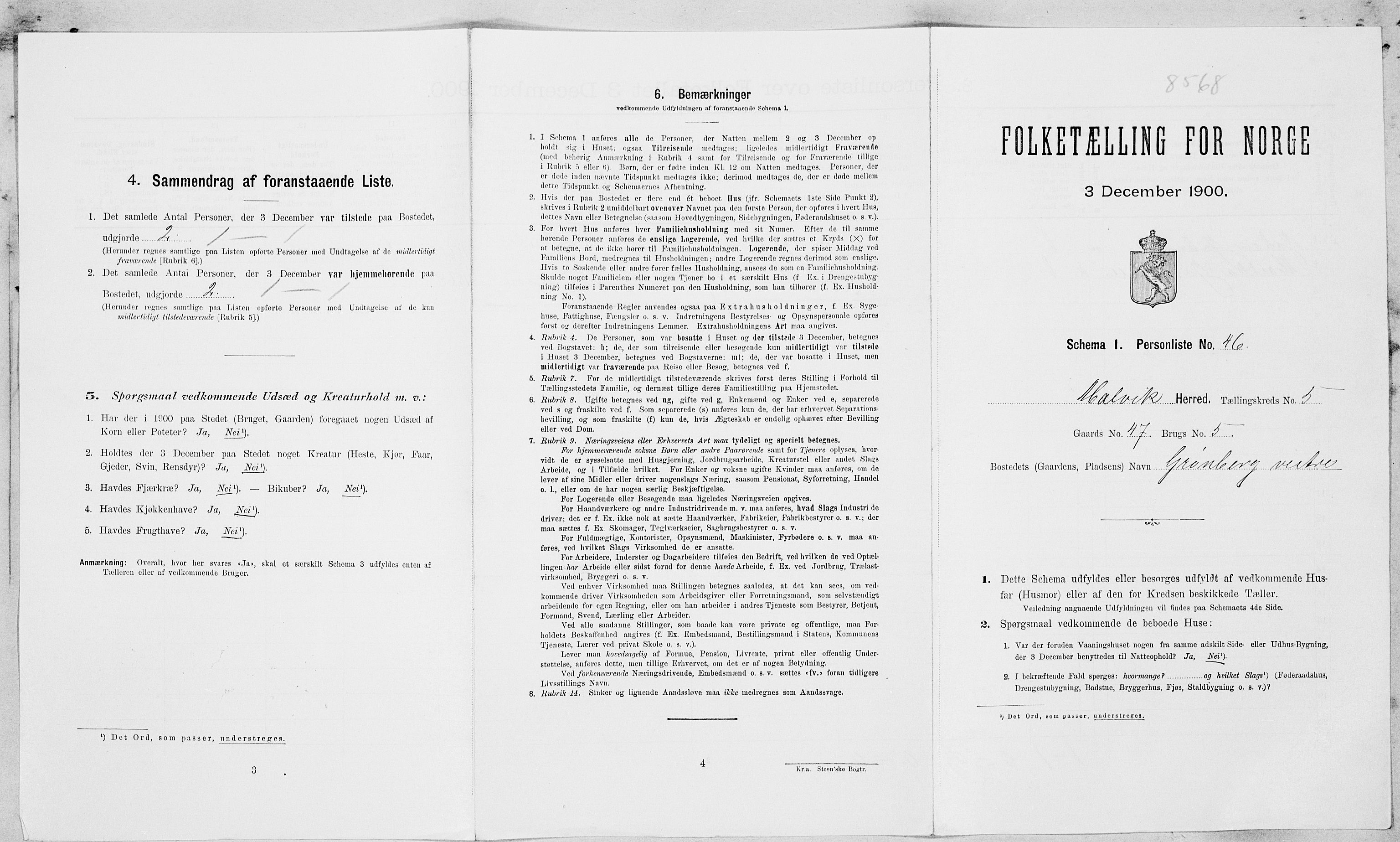 , Folketelling 1900 for 1663 Malvik herred, 1900, s. 471