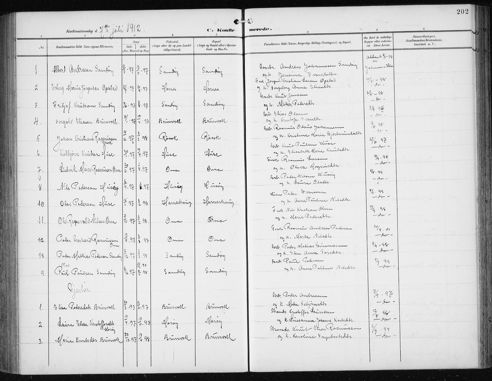 Ministerialprotokoller, klokkerbøker og fødselsregistre - Møre og Romsdal, SAT/A-1454/561/L0733: Klokkerbok nr. 561C03, 1900-1940, s. 202