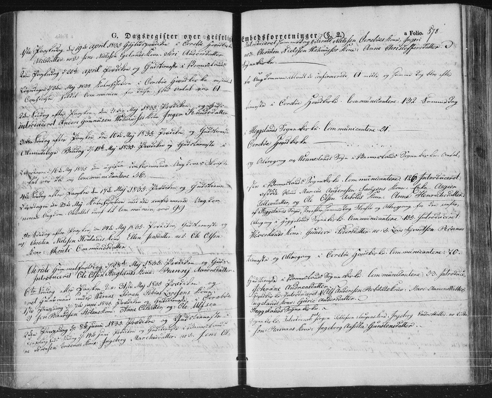 Vennesla sokneprestkontor, AV/SAK-1111-0045/Fa/Fac/L0004: Ministerialbok nr. A 4, 1834-1855, s. 578